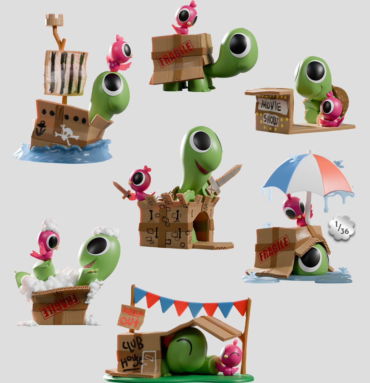 Kaleidos Box Turtle and Bird Figure (Blind Box) - Kaleidos - 3