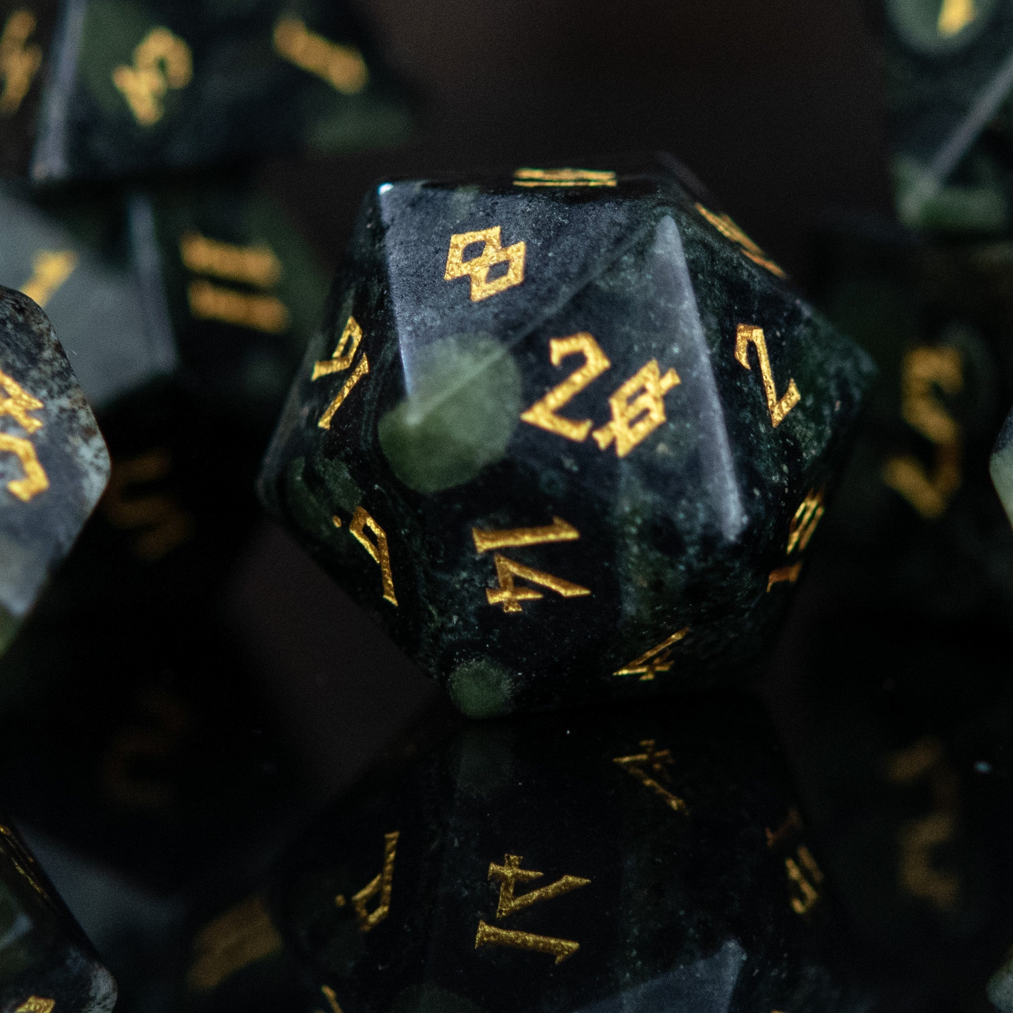 Kambaba Jasper Stone Dice Set - Misty Mountain Gaming - 2