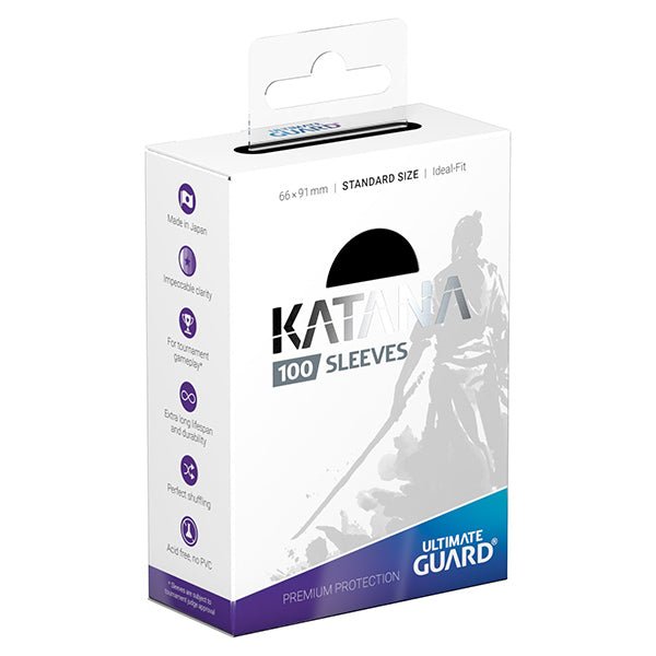 Katana Card Sleeves Standard Size, Black (100ct) - Ultimate Guard - 1