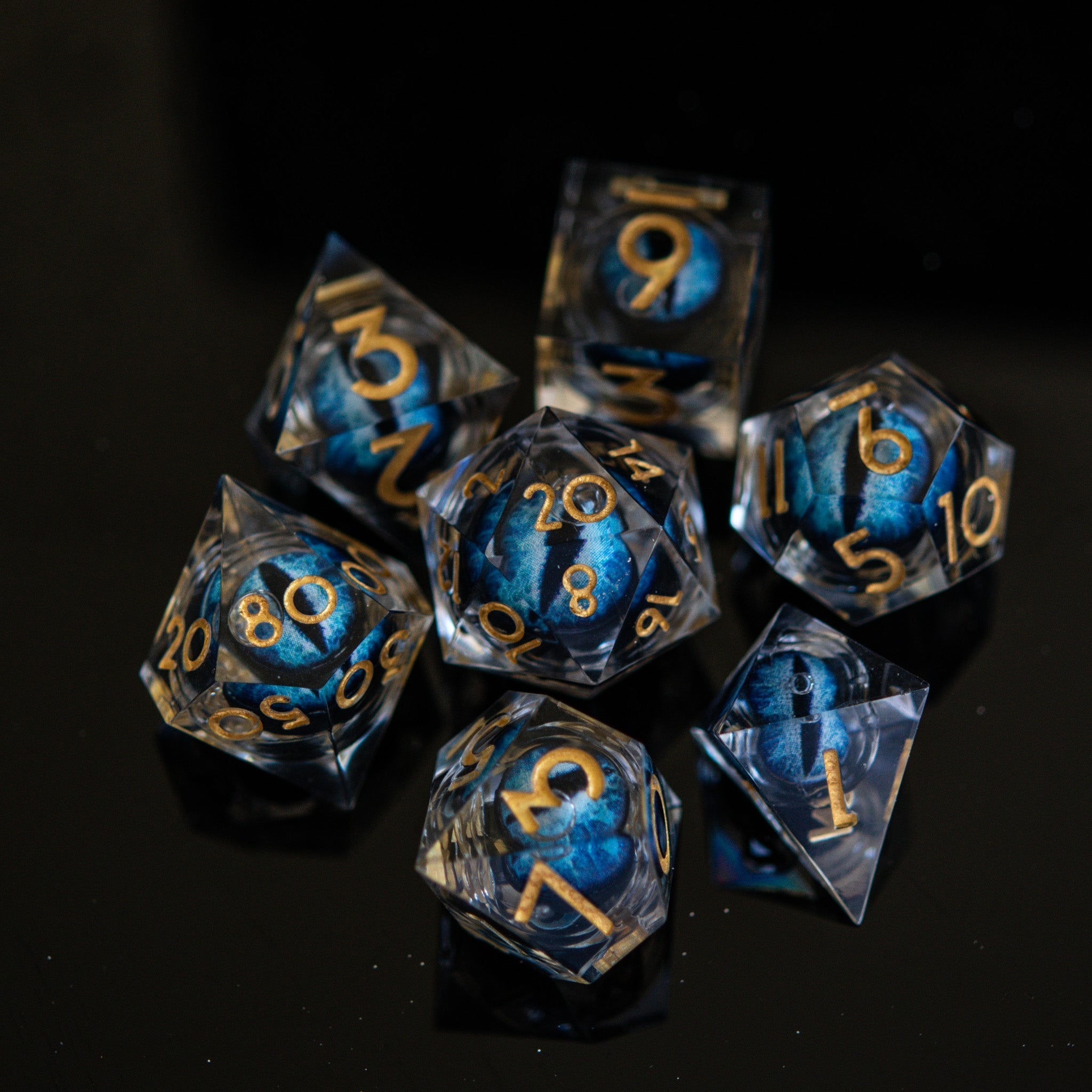 Legacy of Blue Eyes Liquid Core Dice Set - Misty Mountain Gaming - 1