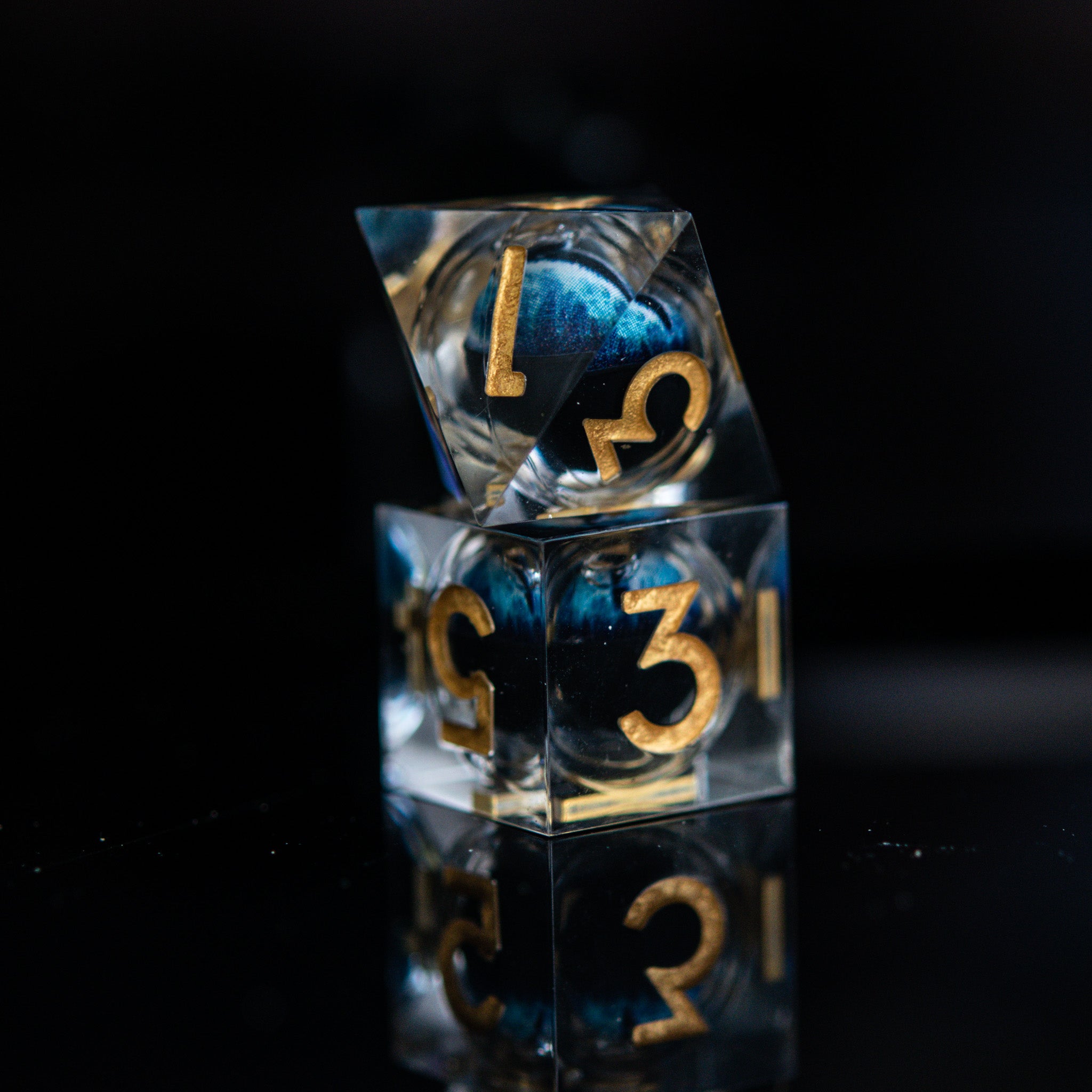 Legacy of Blue Eyes Liquid Core Dice Set - Misty Mountain Gaming - 3