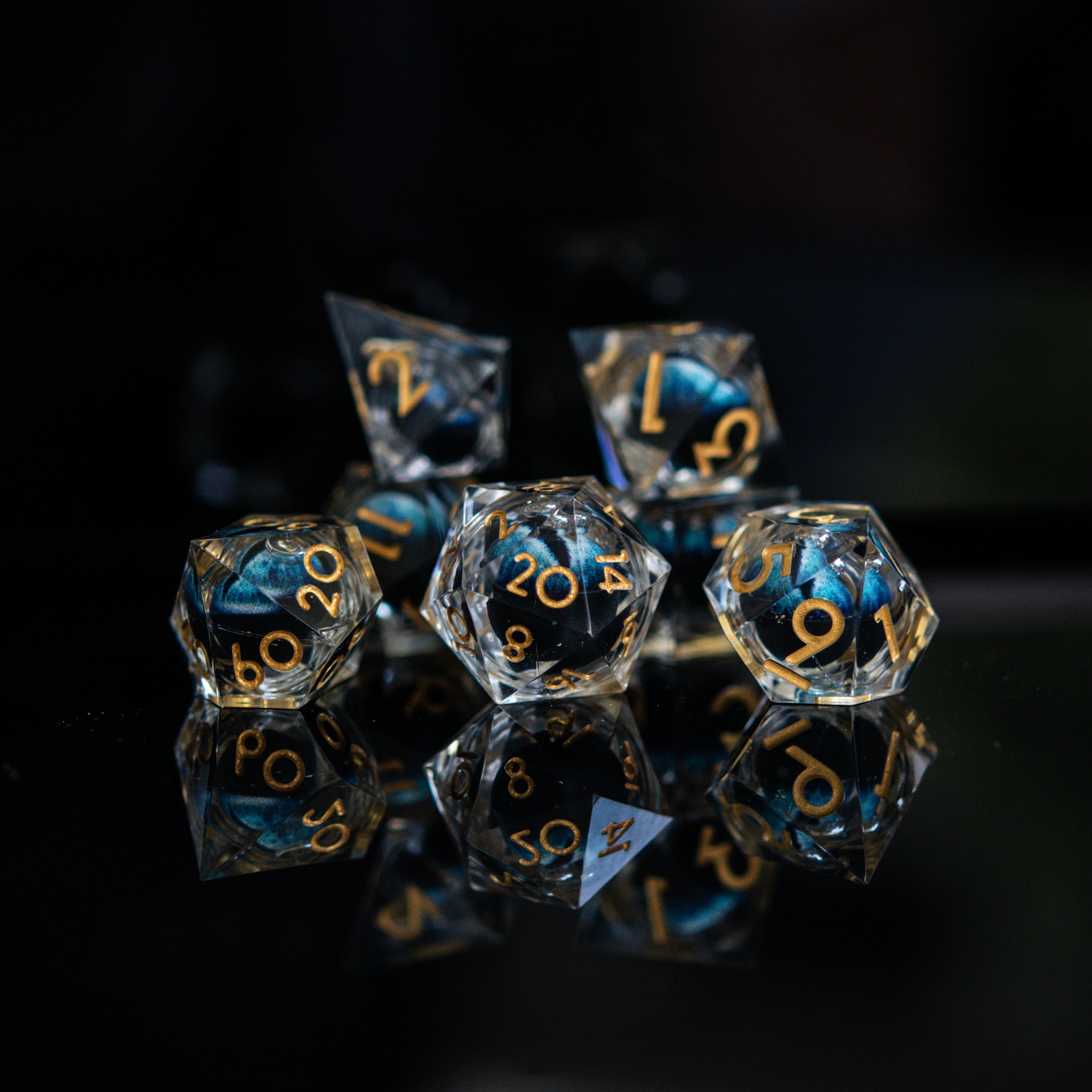 Legacy of Blue Eyes Liquid Core Dice Set - Misty Mountain Gaming - 2