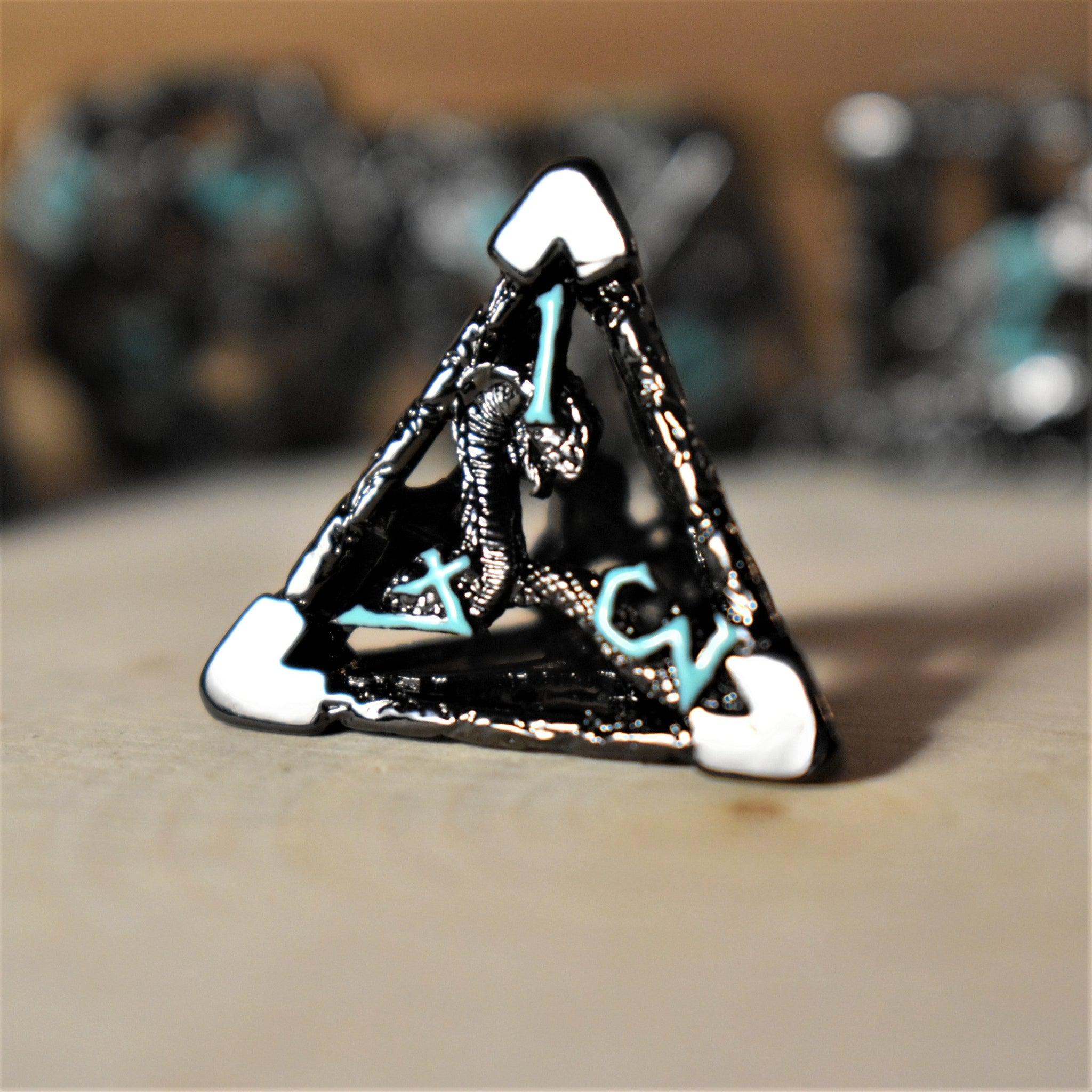 Legends of Valhalla - Black and Blue Hollow Metal Dice Set - Misty Mountain Gaming - 4