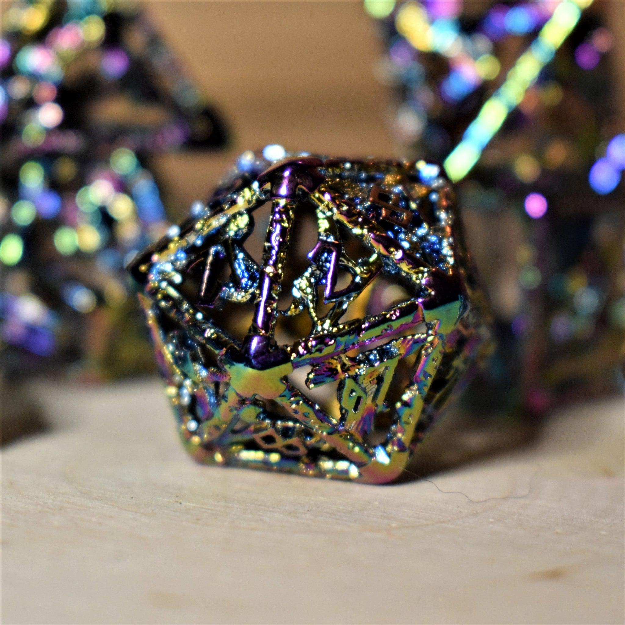 Legends of Valhalla - Iridescent Hollow Metal Dice Set - Misty Mountain Gaming - 2