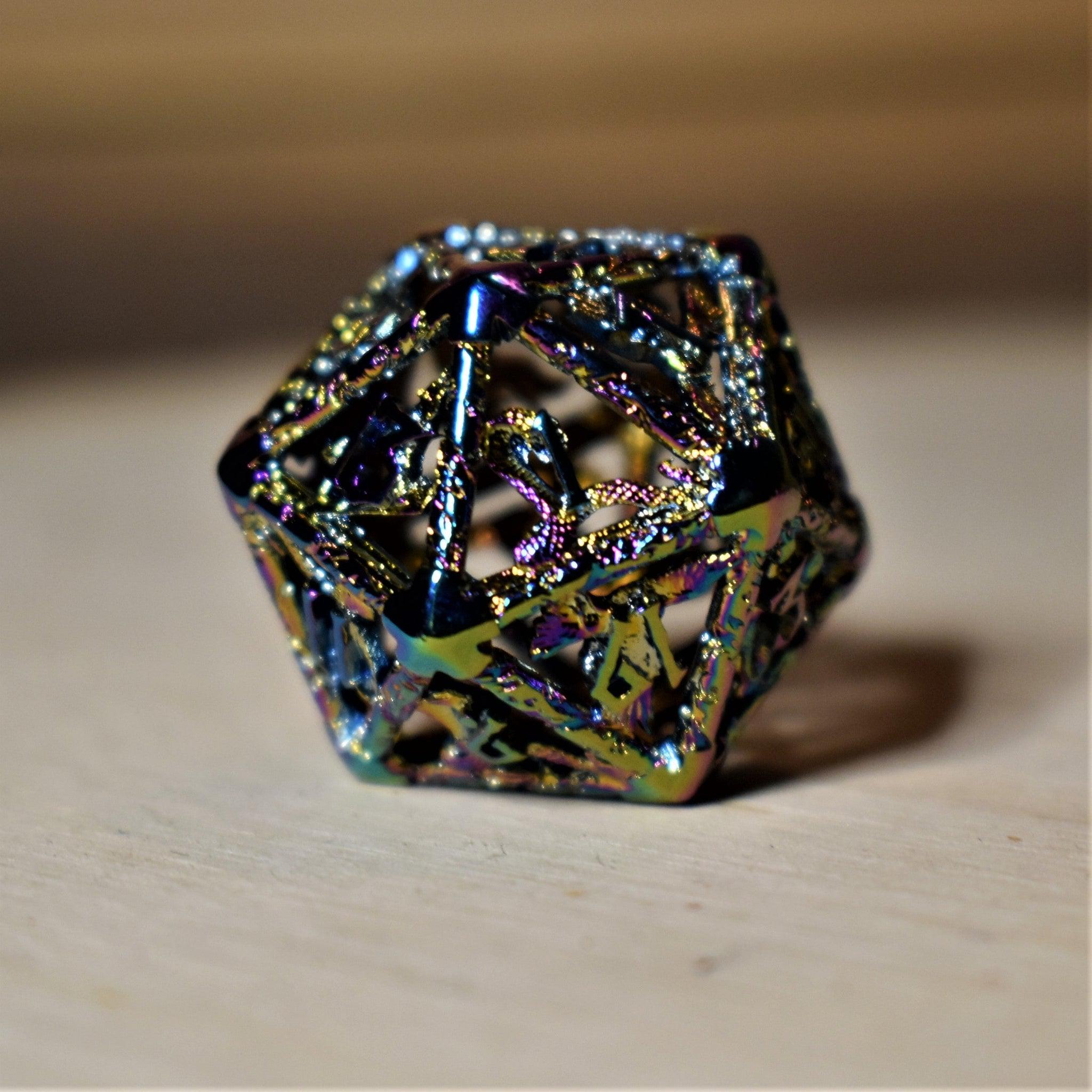 Legends of Valhalla - Iridescent Hollow Metal Dice Set - Misty Mountain Gaming - 9