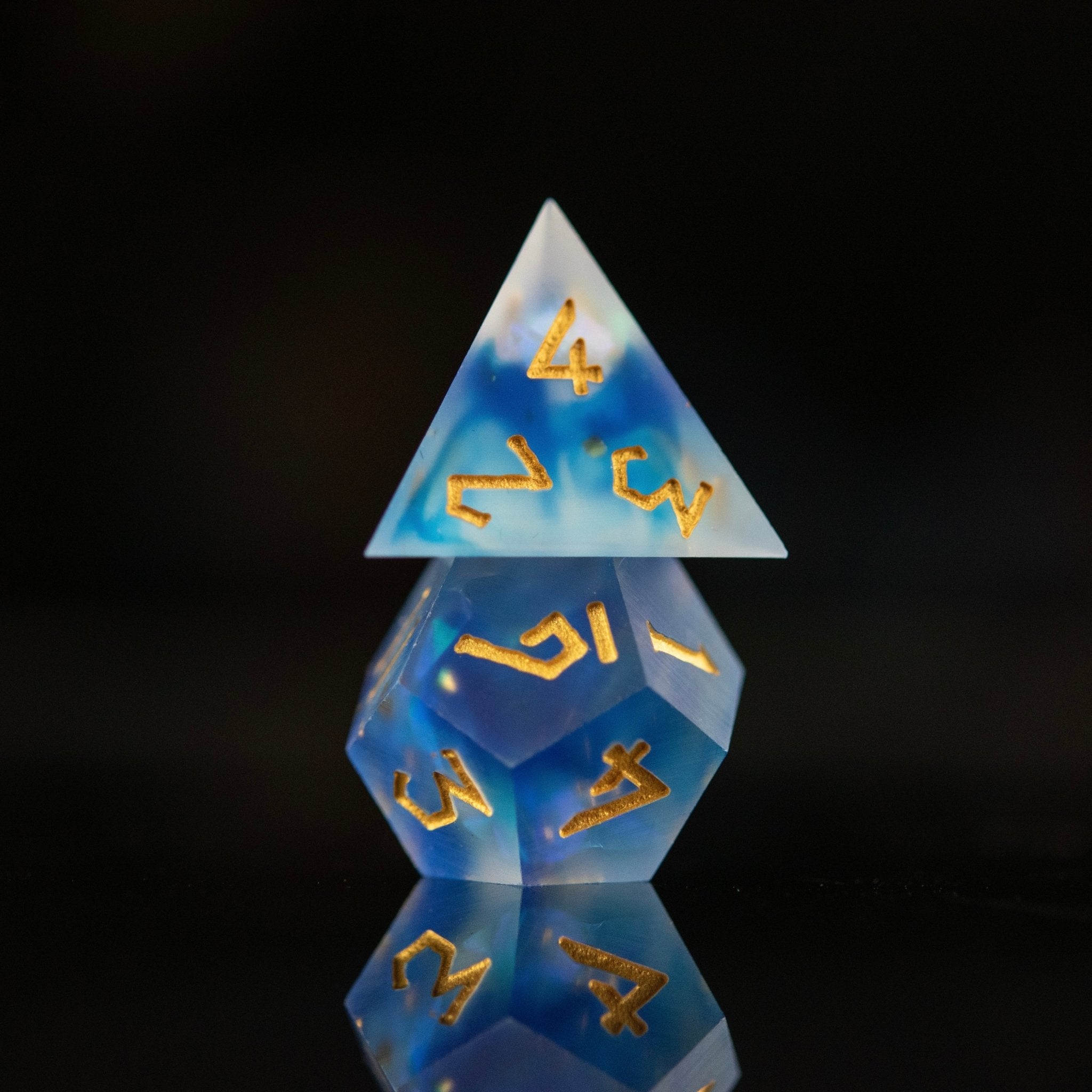 Lunar Veil Sharp - Edged Resin Dice Set - Misty Mountain Gaming - 5