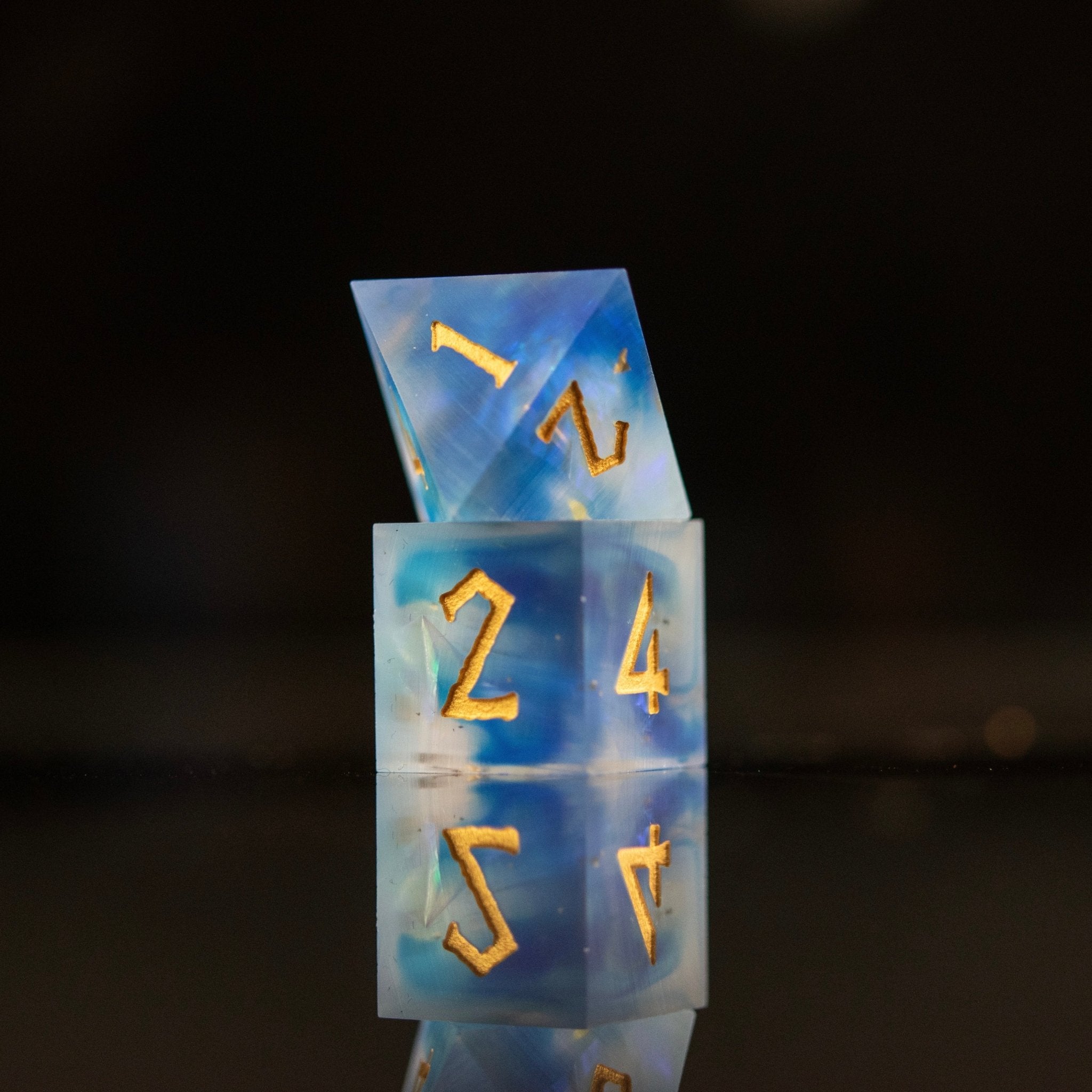 Lunar Veil Sharp - Edged Resin Dice Set - Misty Mountain Gaming - 9