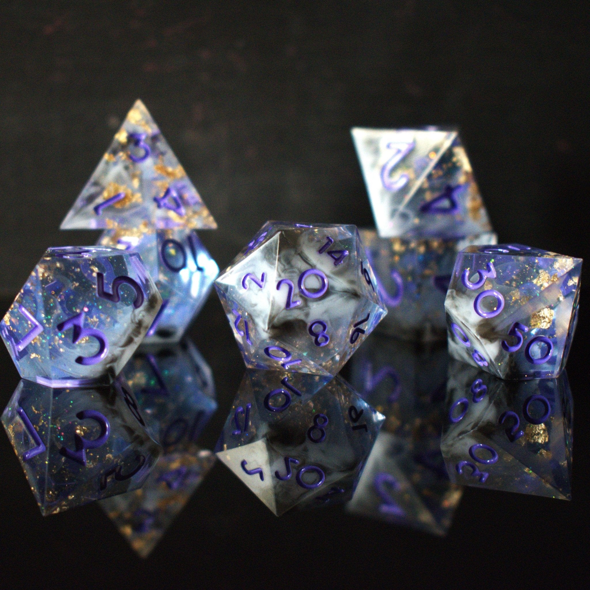 Mirage Arcane Sharp - Edged Resin Dice Set - Misty Mountain Gaming - 1