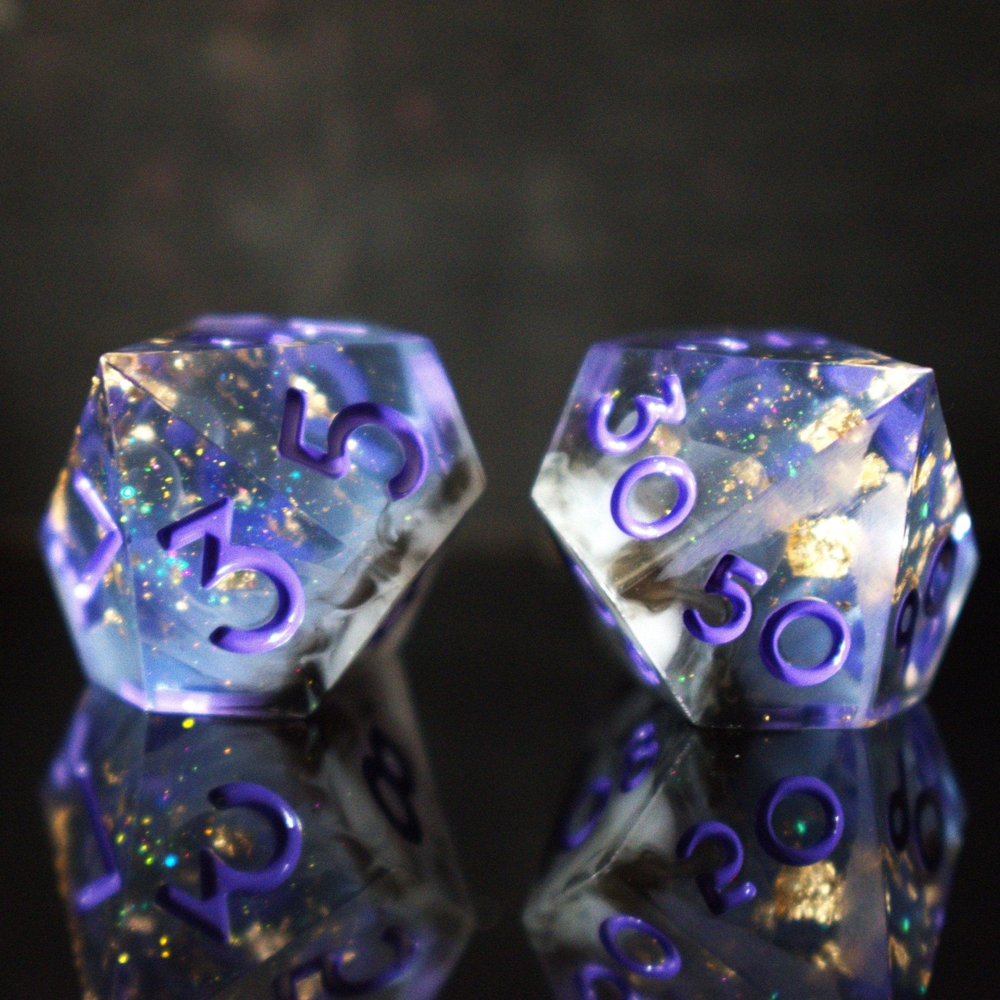 Mirage Arcane Sharp - Edged Resin Dice Set - Misty Mountain Gaming - 3