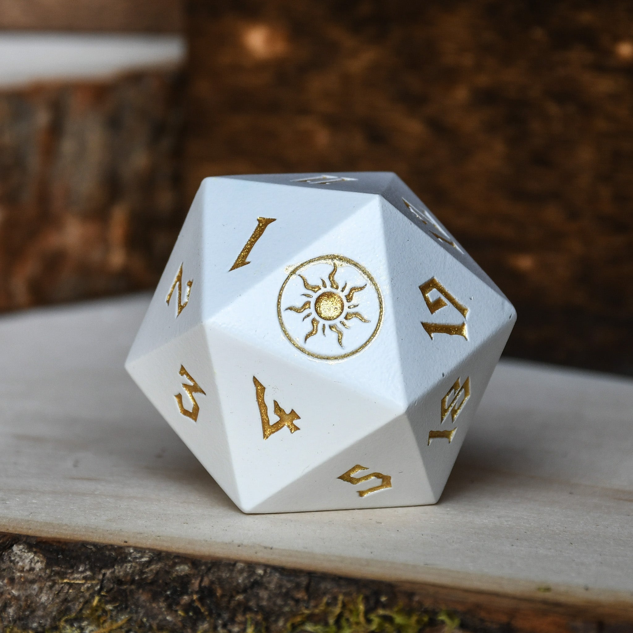 Misty Mountain Gaming Plains Mana Spindown Metal D20 - Misty Mountain Gaming - 1