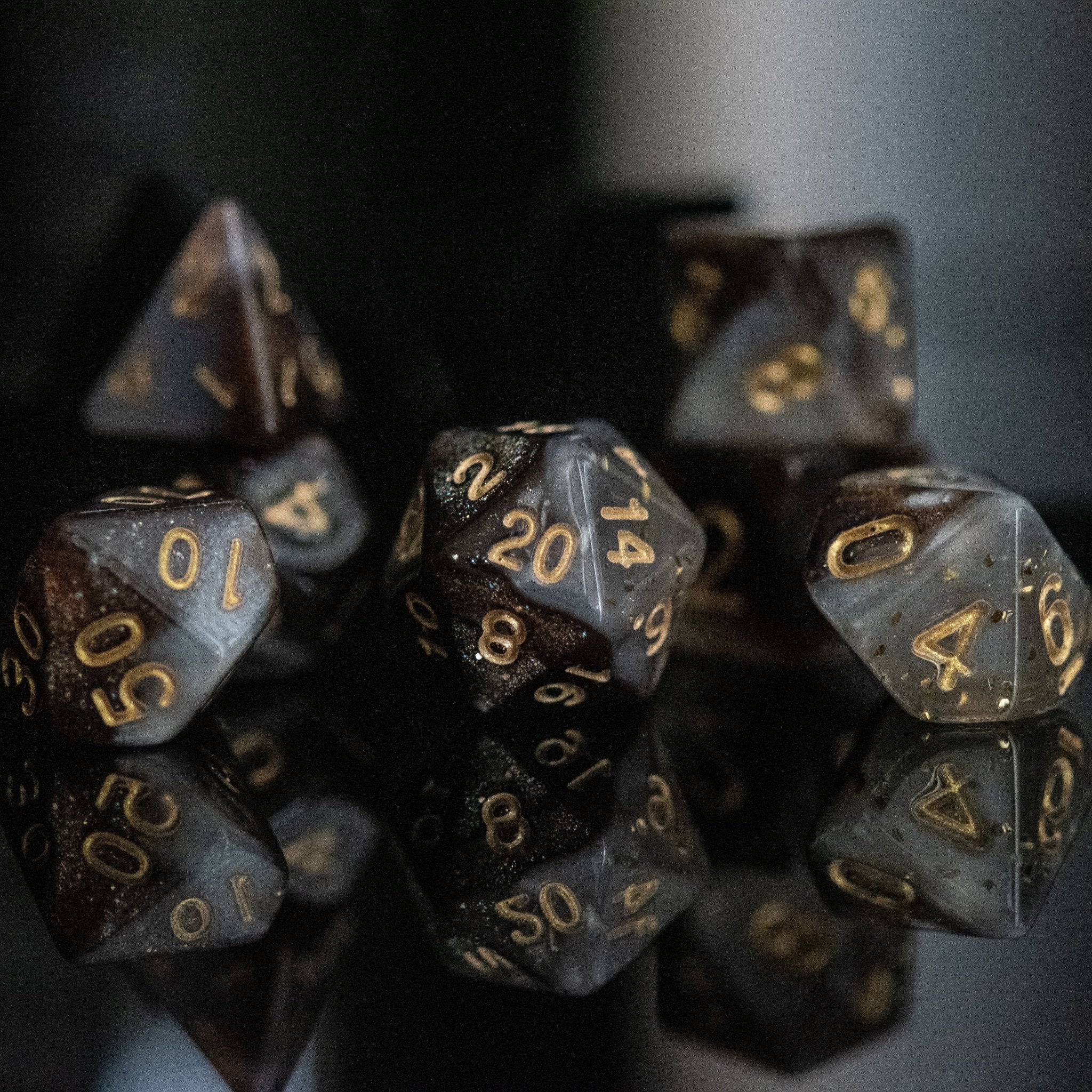 Moon Dust Acrylic Dice Set - Misty Mountain Gaming - 1