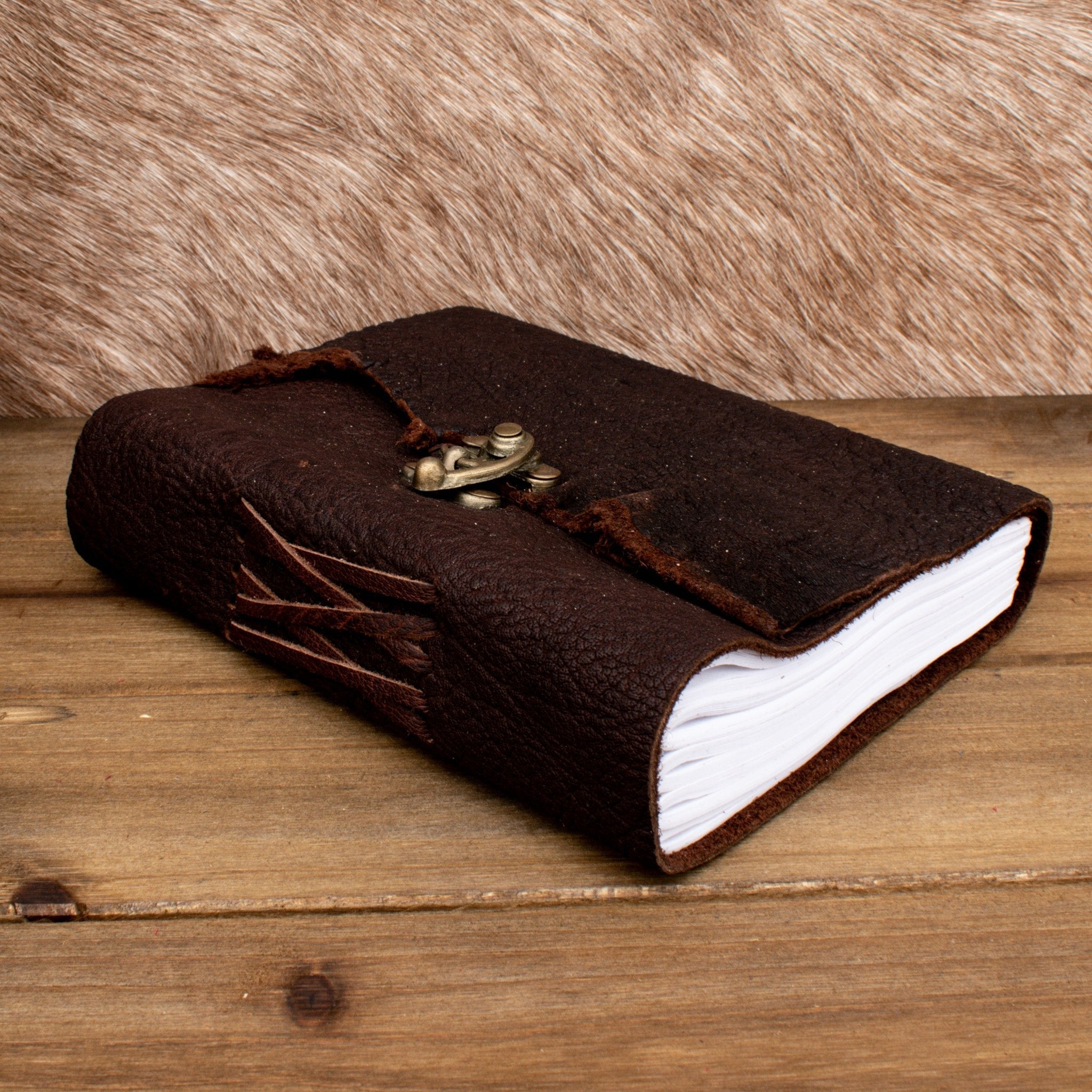 Natural Edge Buffalo Leather Journal - Misty Mountain Gaming - 2