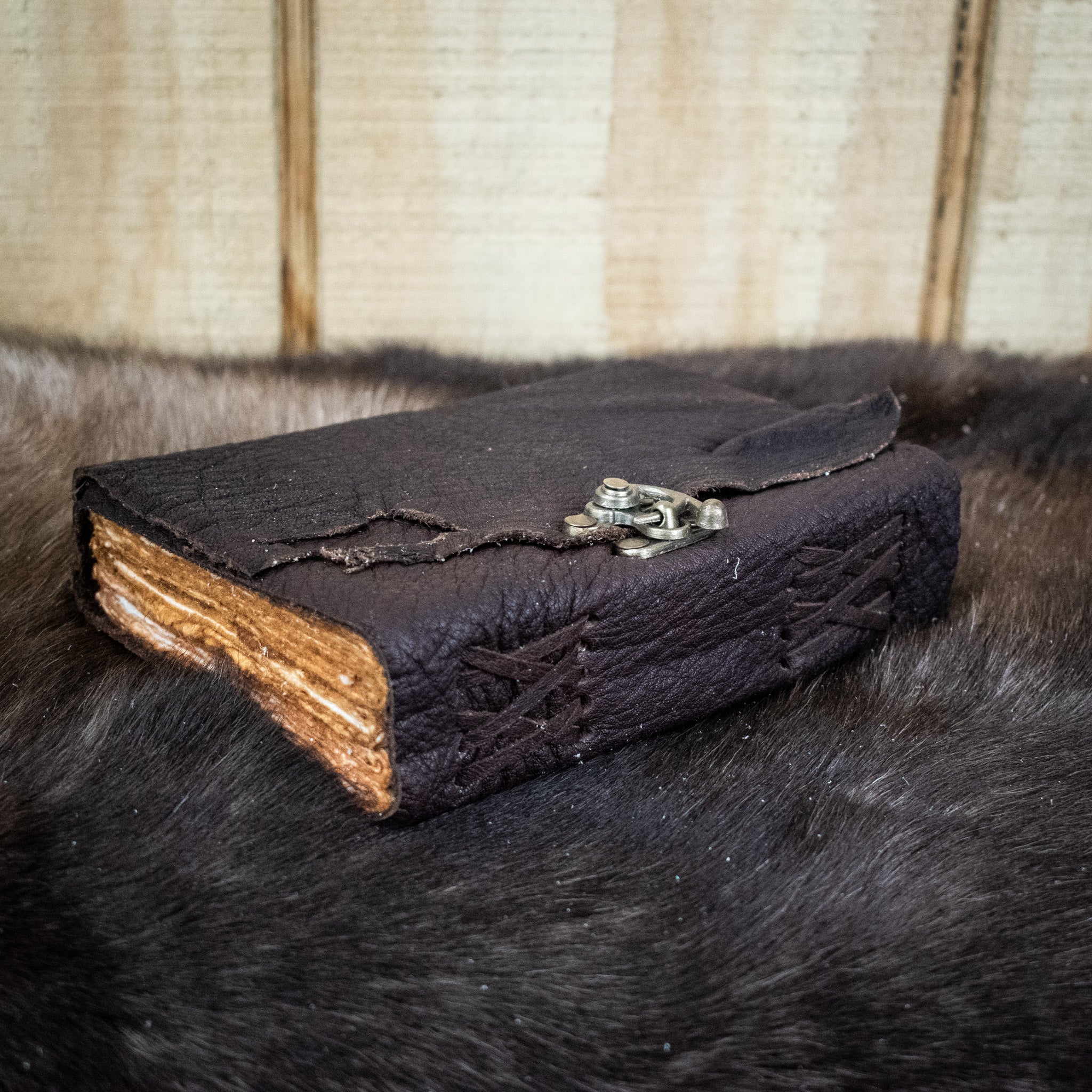 Natural Edge Buffalo Leather Journal - Misty Mountain Gaming - 1