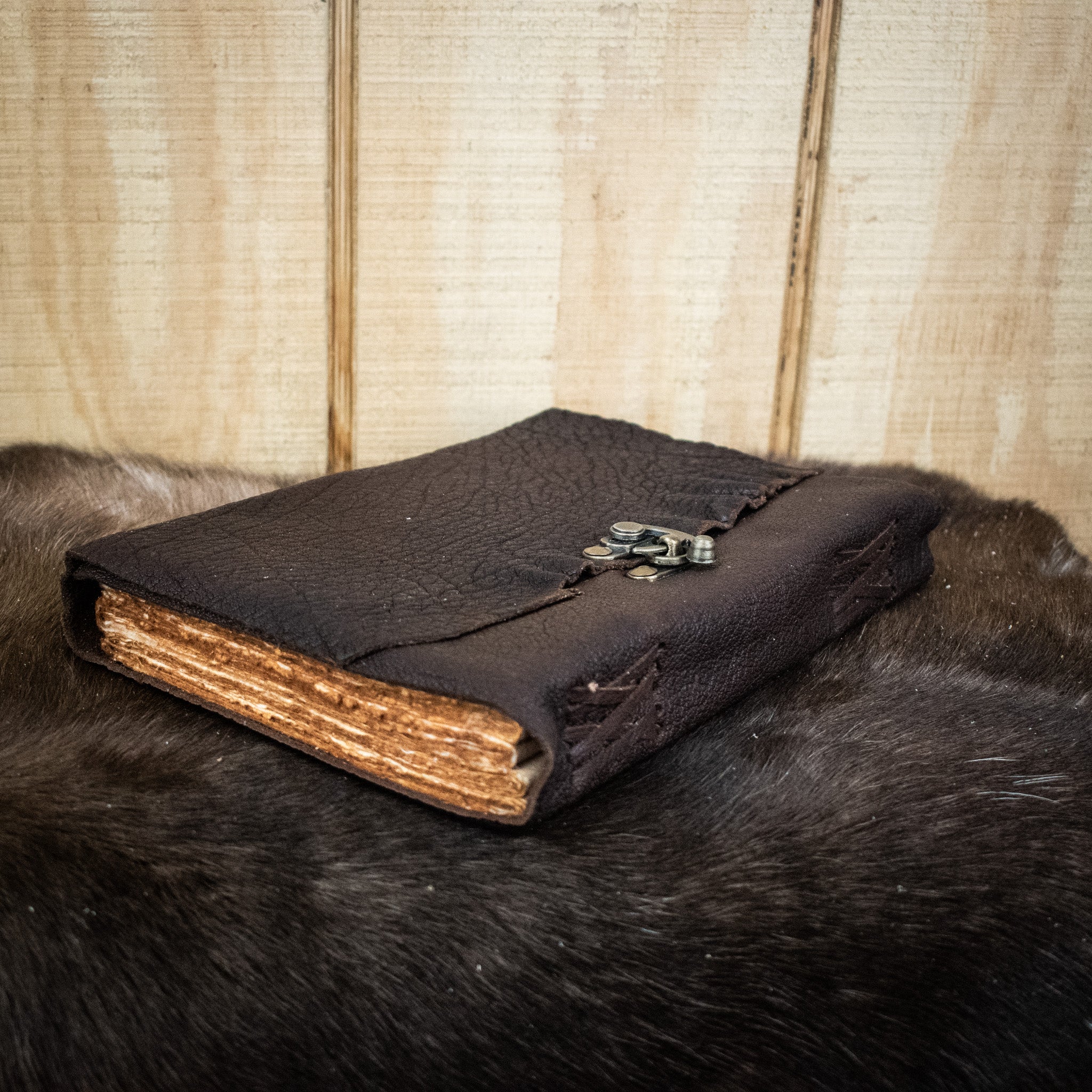 Natural Edge Buffalo Leather Journal - Misty Mountain Gaming - 3