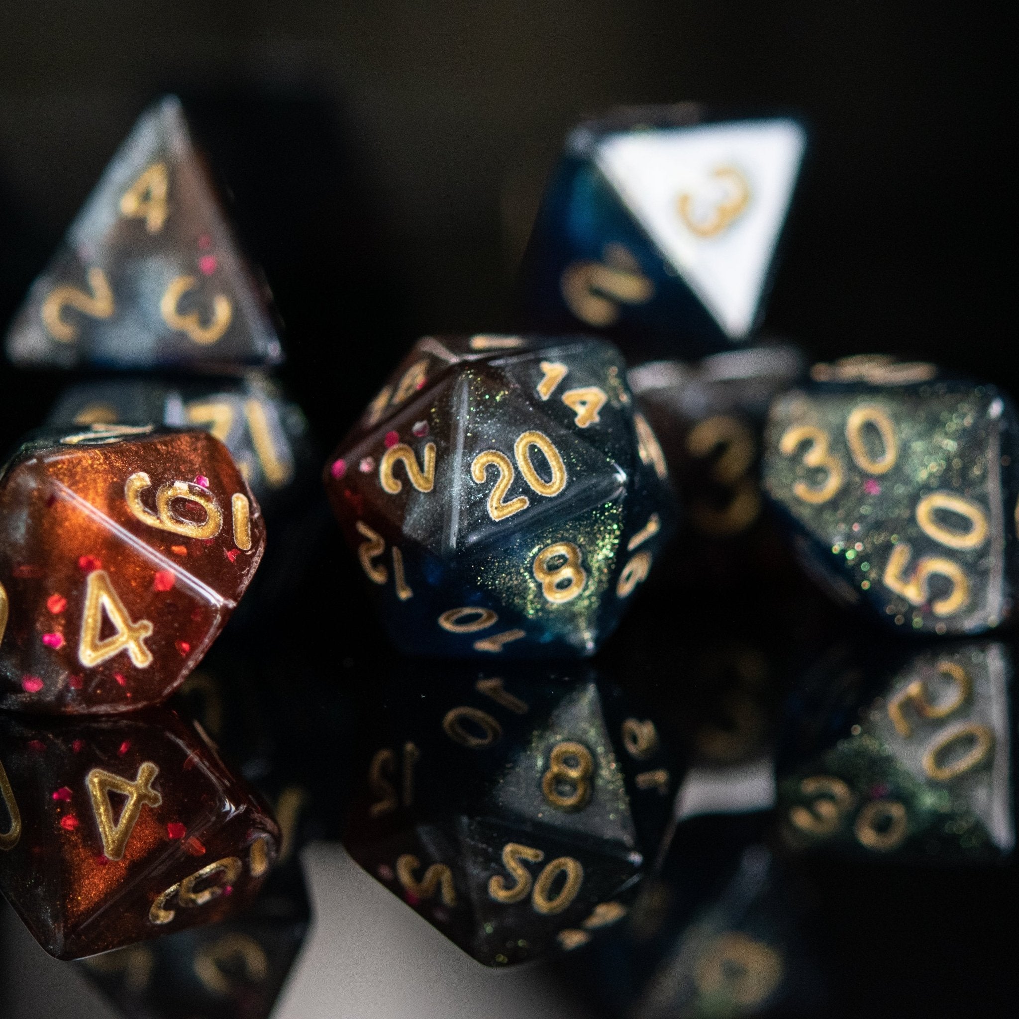 Omega Nebula Acrylic Dice Set - Misty Mountain Gaming - 2