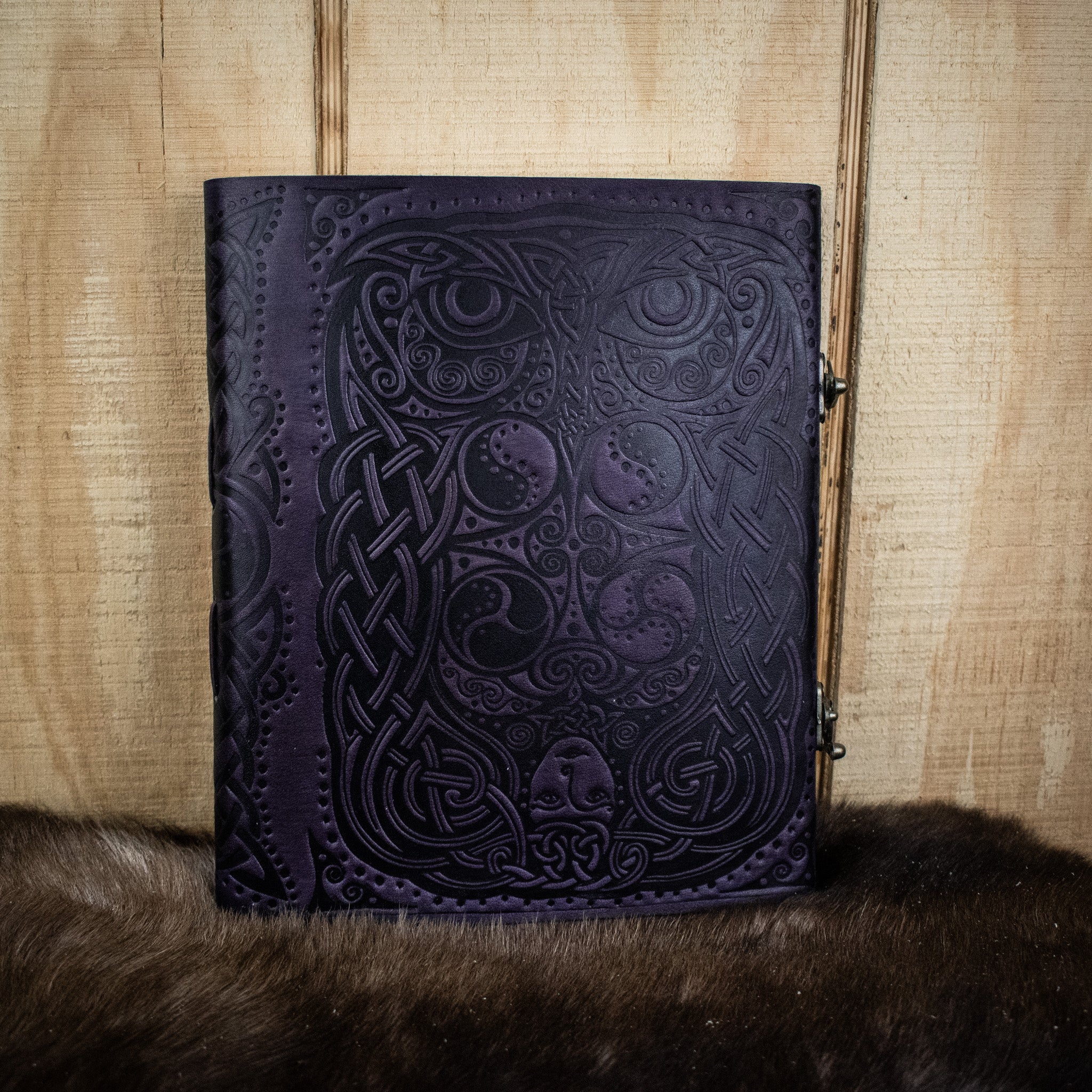 "Owl - Lady of the Forest" Purple Leather Sketchbook - Misty Mountain Gaming - 2