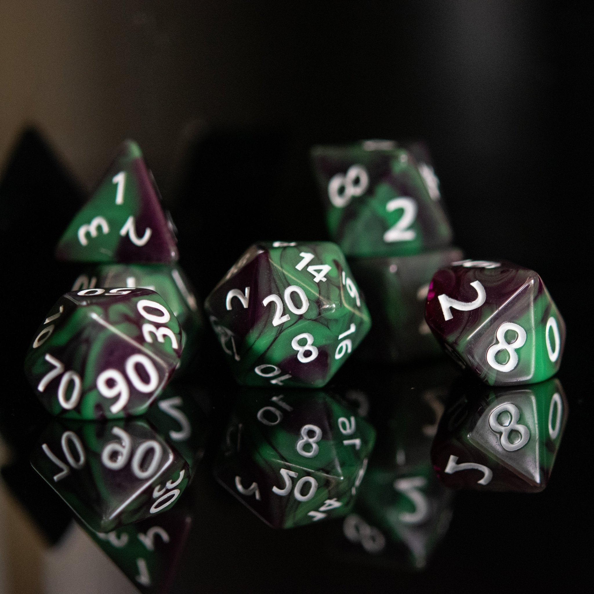 Poison Apple Acrylic Dice Set - Misty Mountain Gaming - 1