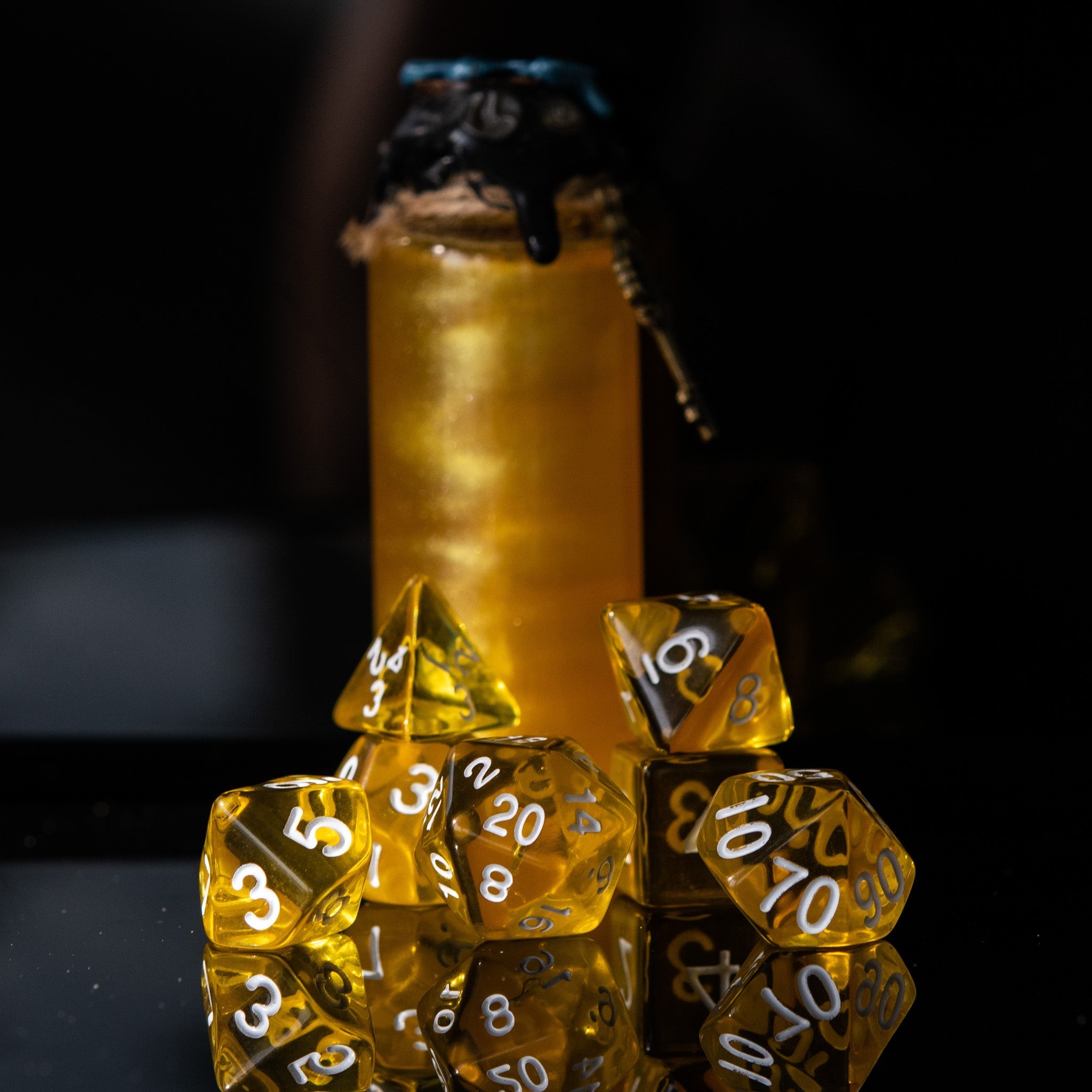 Potion of Clairvoyance Acrylic Dice Set - Misty Mountain Gaming - 1