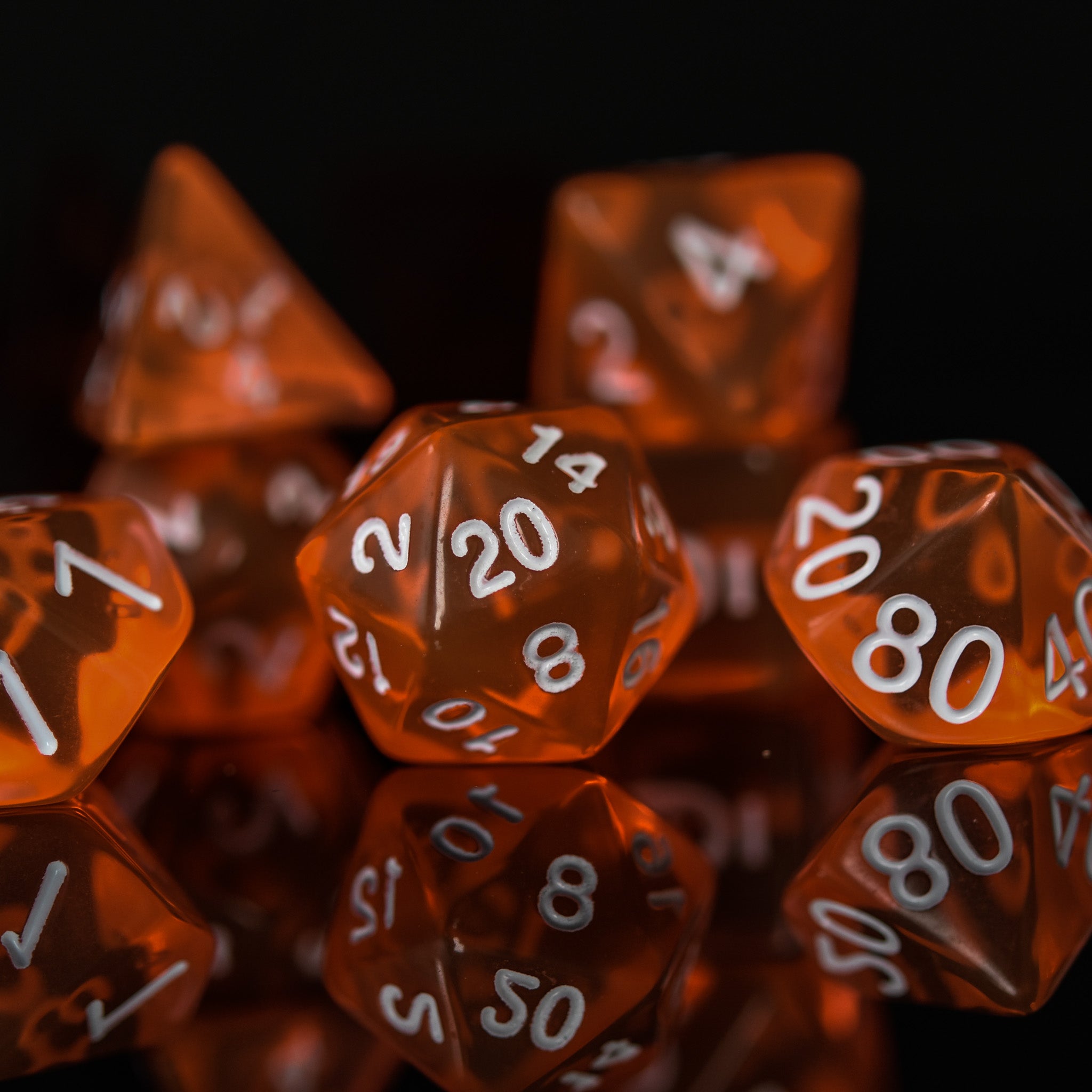 Potion of Fire Breath Acrylic Dice Set - Misty Mountain Gaming - 2