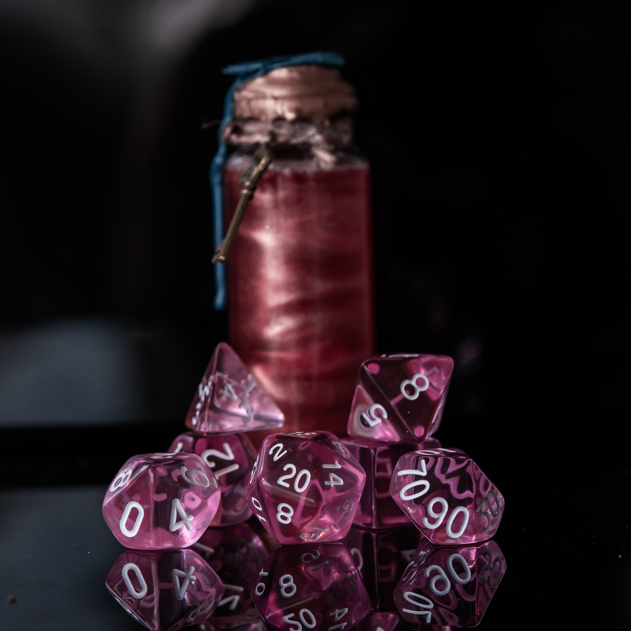 Potion of Love Acrylic Dice Set - Misty Mountain Gaming - 1