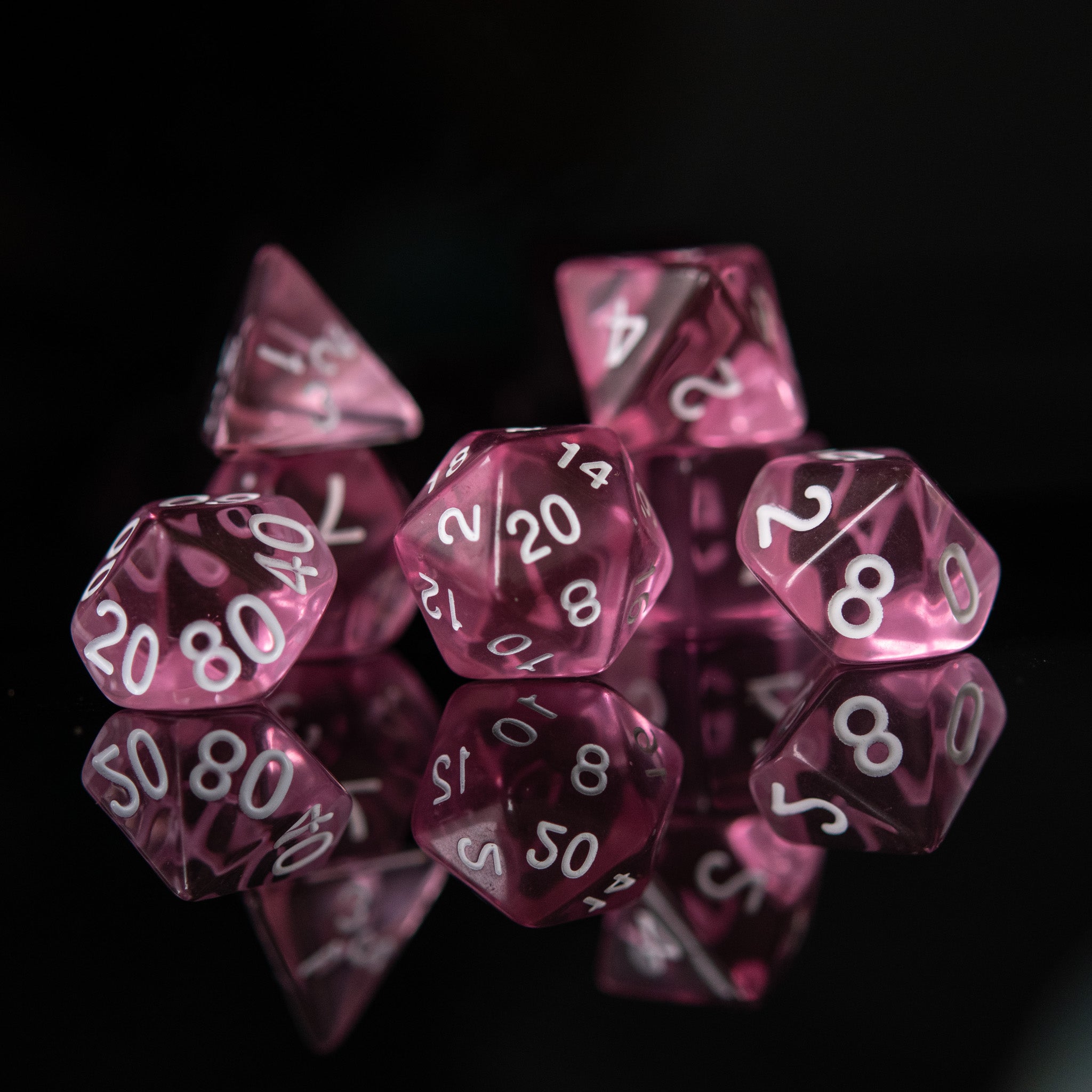 Potion of Love Acrylic Dice Set - Misty Mountain Gaming - 4