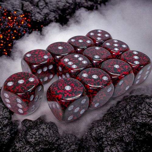 Chessex Speckled® 16mm d6 Silver Volcano™ Dice Block™ (12 dice)
