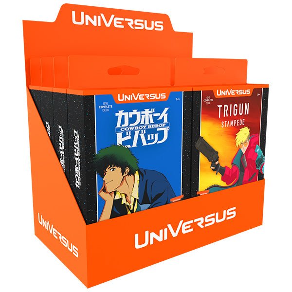 UniVersus Challenger Series Cowboy Bebop and Trigun Stampede Deck Display Box