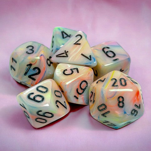 Chessex Festive® Circus™/Black 7-Dice Set