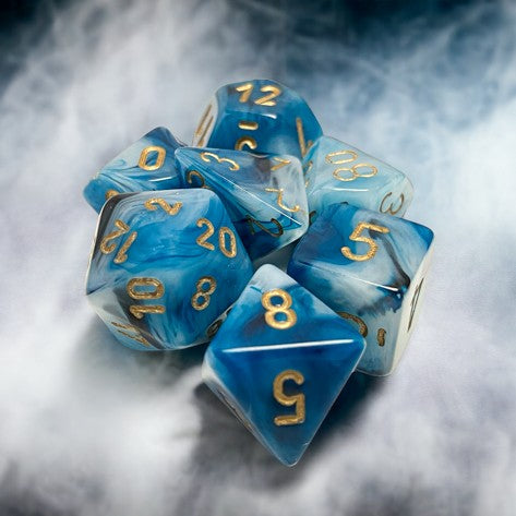 Chessex Phantom® Teal/Gold 7-Dice Set