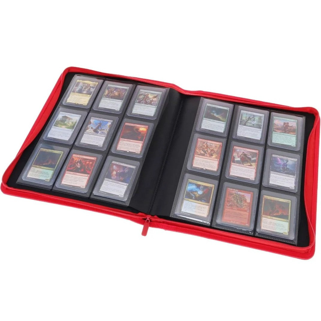 BCW Z-Folio 9-Pocket LX Album Toploaders, Red