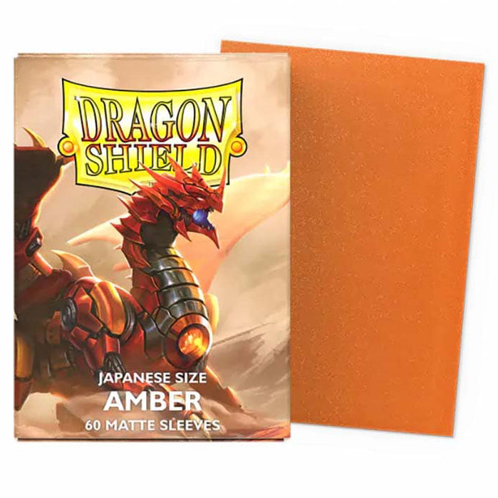 Dragon Shield Japanese Size 60ct Sleeves, Amber Matte
