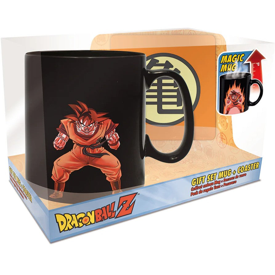 DRAGON BALL Goku 460ml Heat Change Mug and Coaster Gift Set