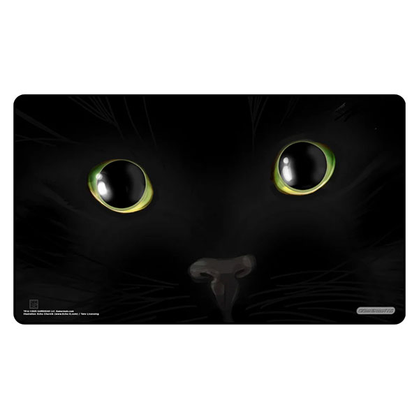 GameHead Black Void Cat by Echo Chernik Playmat, 24" x 14"
