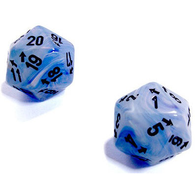 Chessex Vortex Ice Blue/Black D20 Count Dice