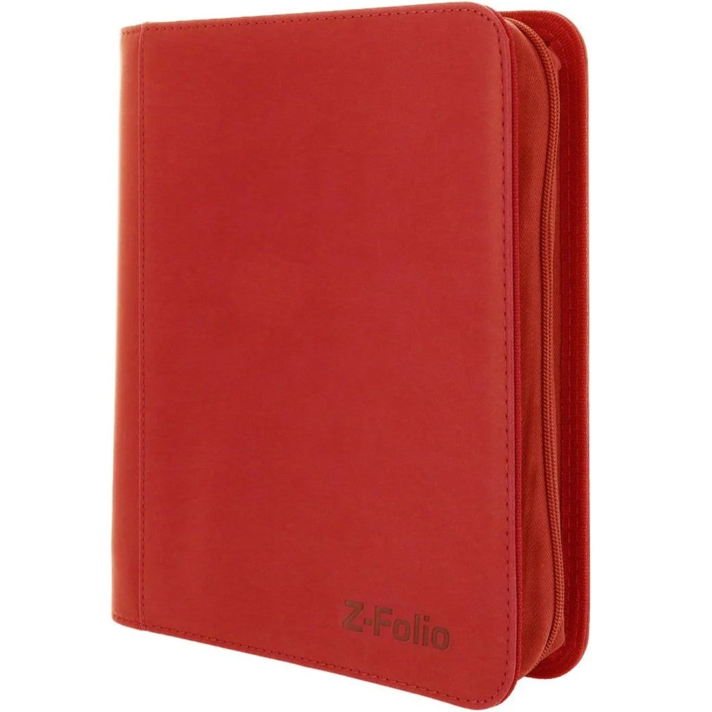 BCW Z-Folio 4-Pocket LX Album Toploaders Binder, Red