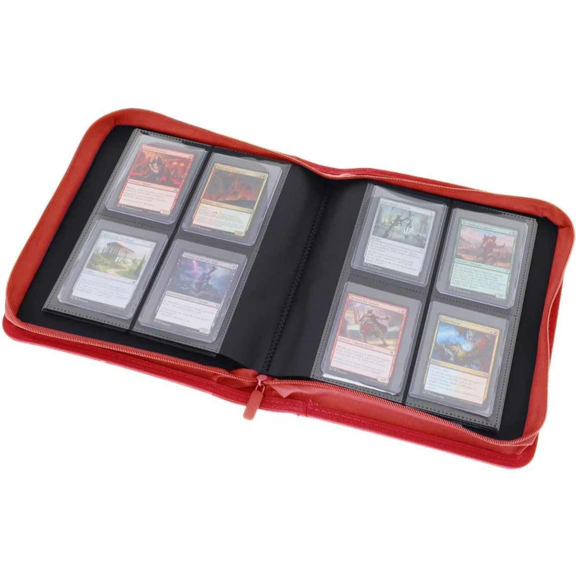 BCW Z-Folio 4-Pocket LX Album Toploaders Binder, Red