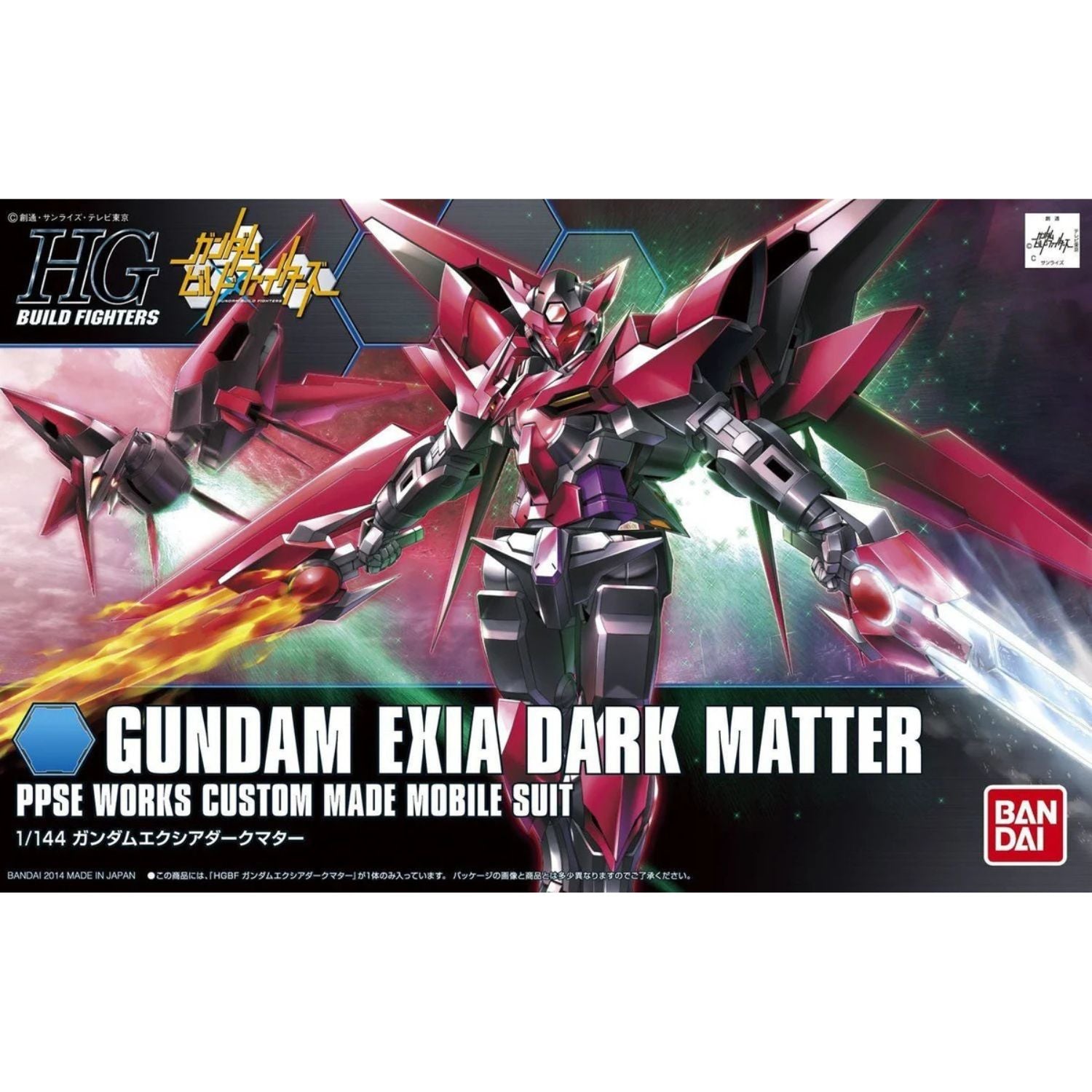 Gundam Exia Dark Matter High Grade Build Fighters 1/144 Model Kit