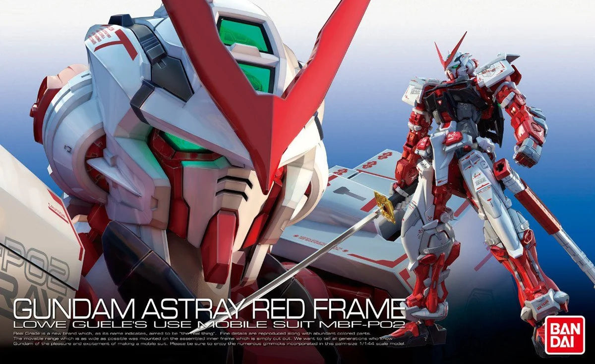 Gundam #19 MBF-P02 Gundam Astray Red Frame Real Grade 1/144 Model Kit