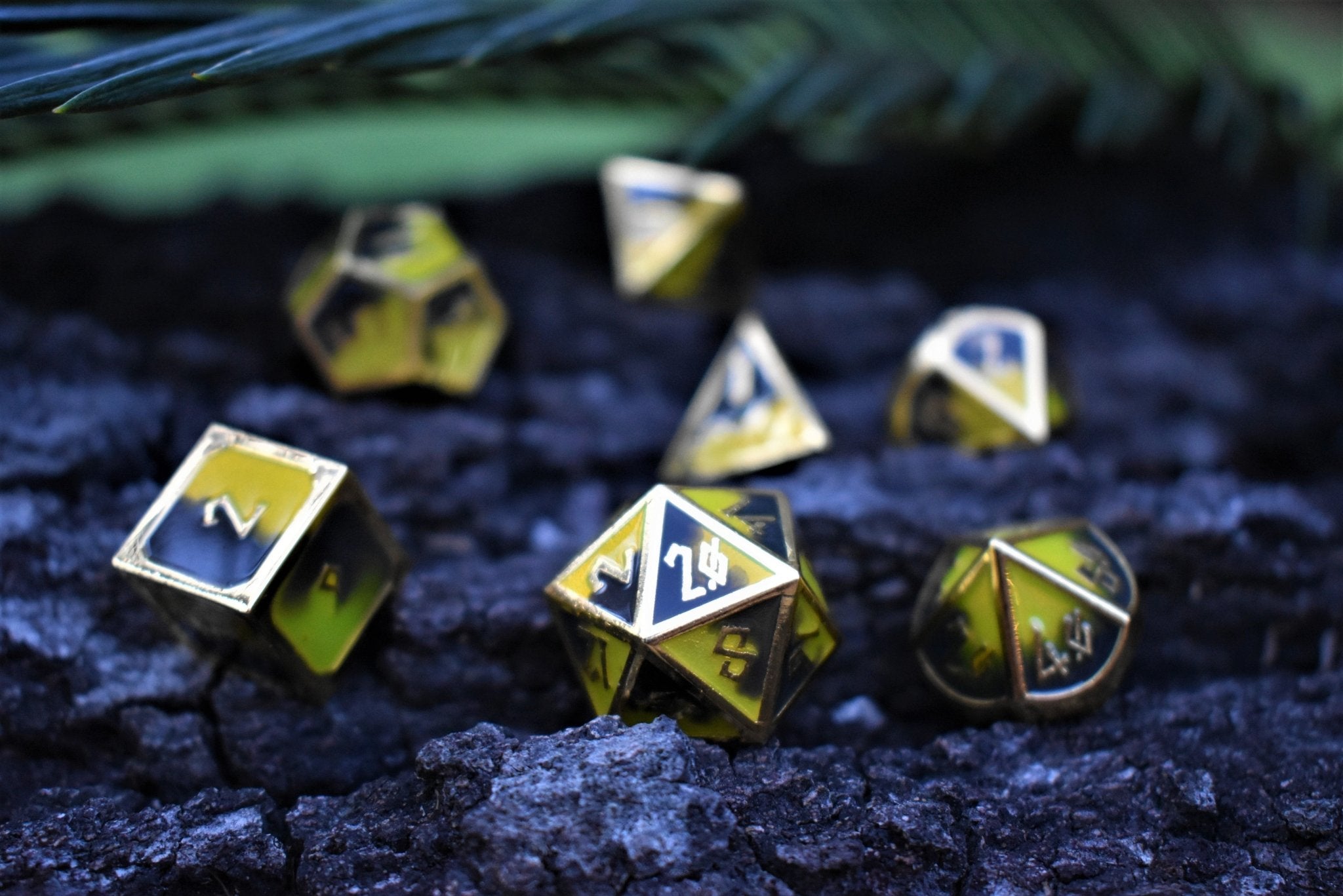 Radioactive Metal Dice Set - Misty Mountain Gaming - 2