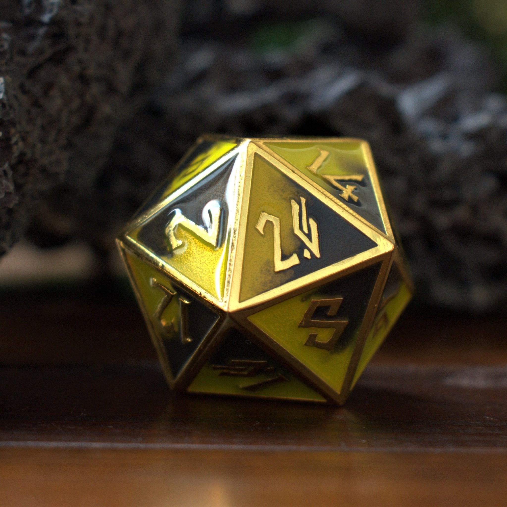 Radioactive Metal Dice Set - Misty Mountain Gaming - 3