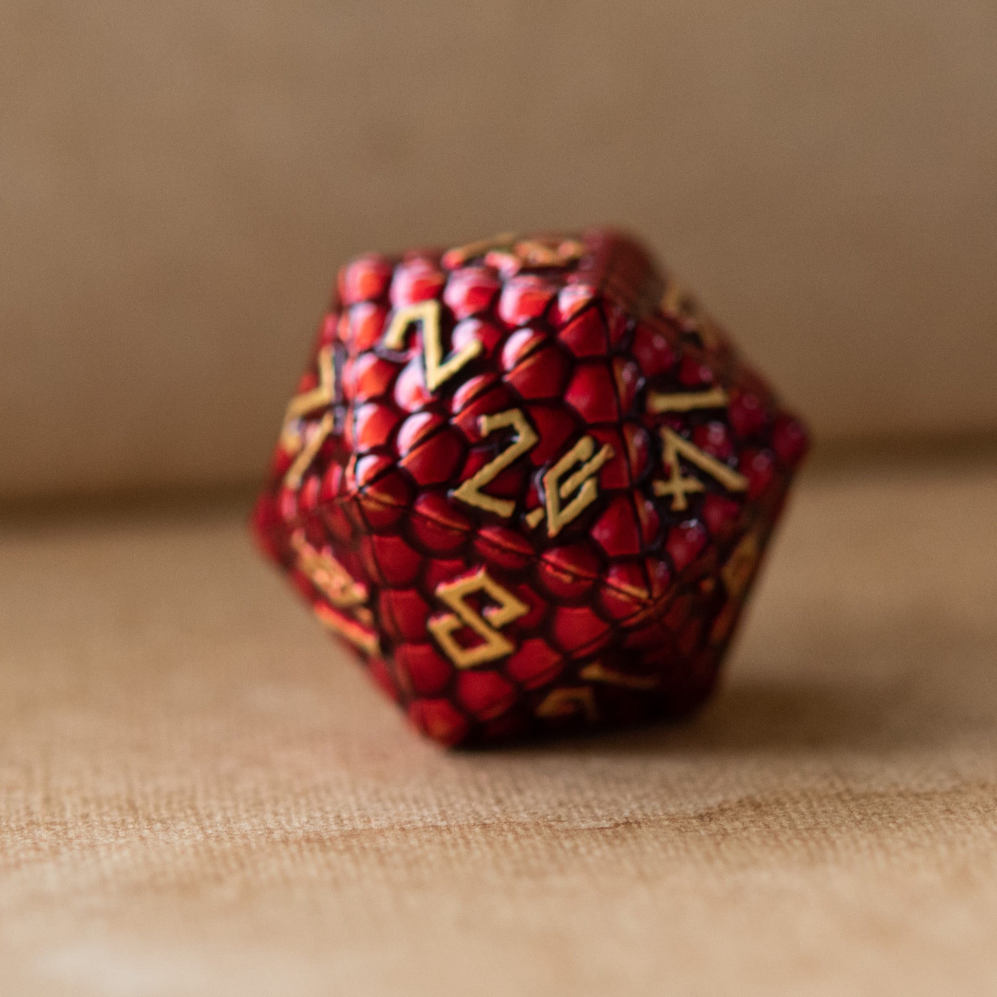 Red Dragon's Egg Metal Dice Set - Misty Mountain Gaming - 2