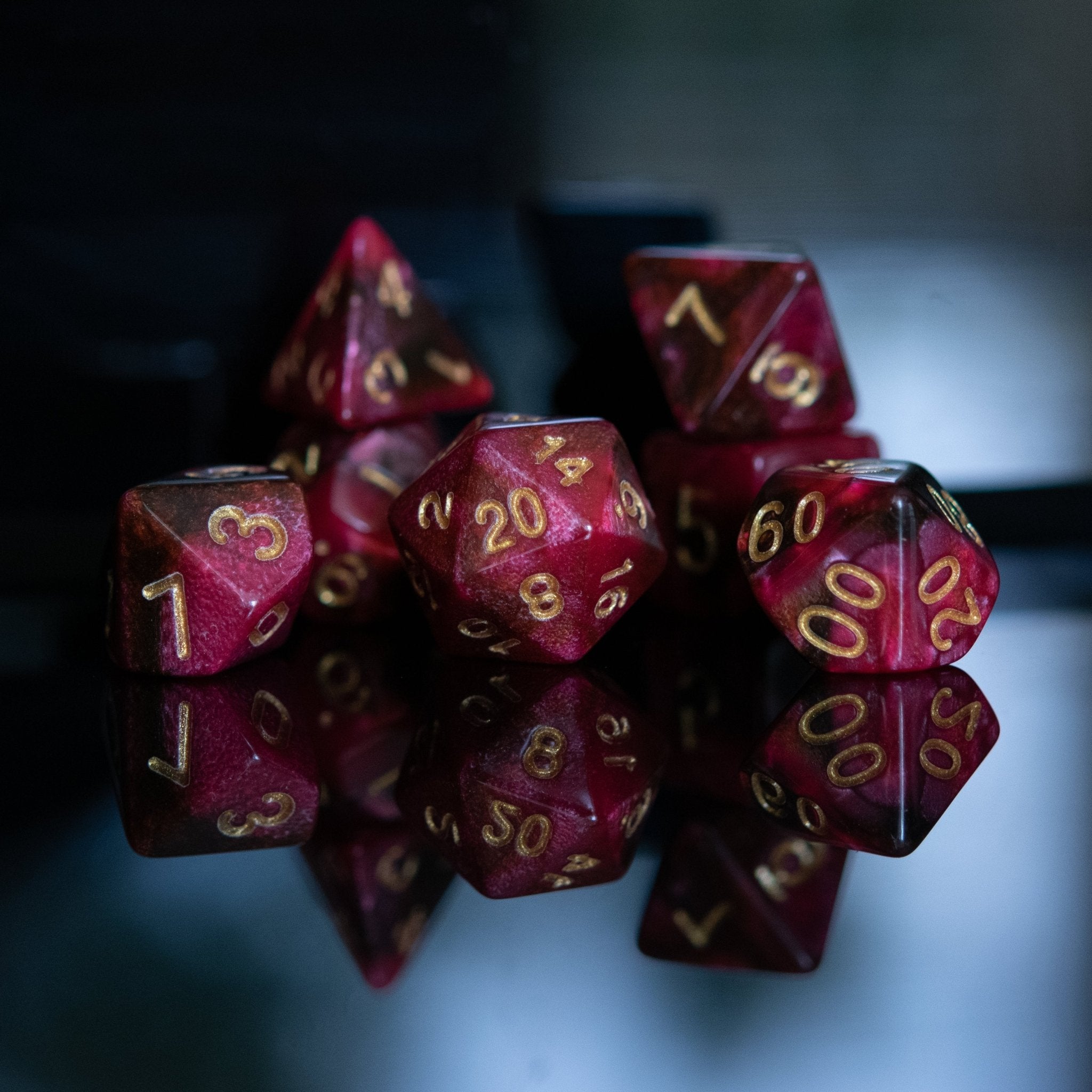 Rosette Nebula Acrylic Dice Set - Misty Mountain Gaming - 4