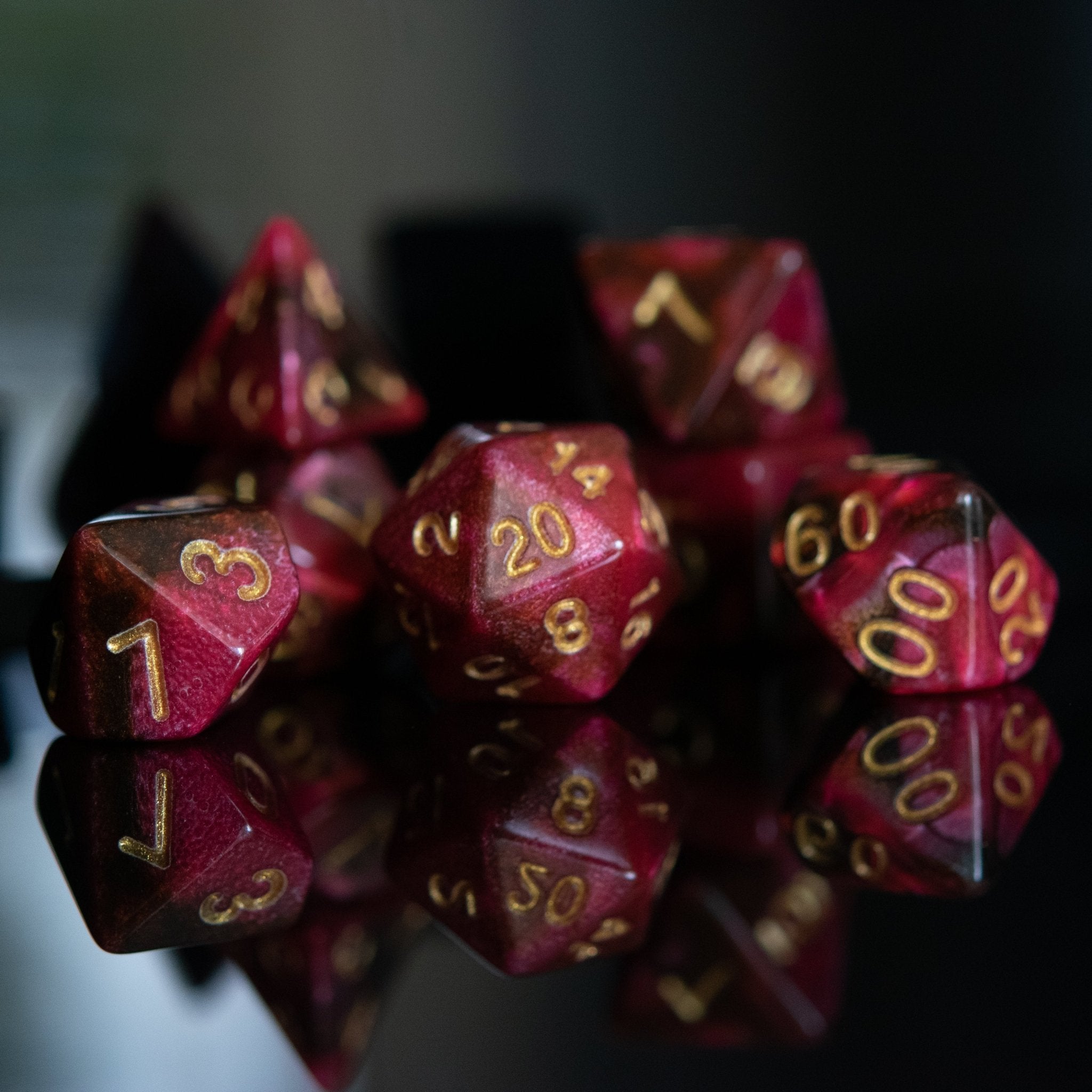 Rosette Nebula Acrylic Dice Set - Misty Mountain Gaming - 1