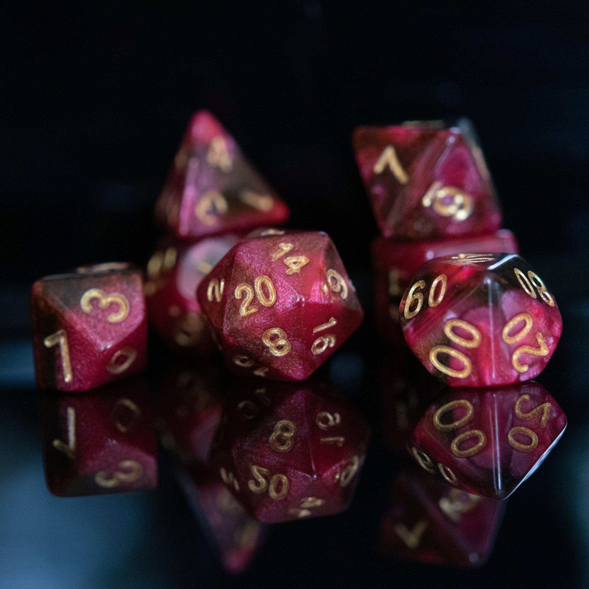 Rosette Nebula Acrylic Dice Set - Misty Mountain Gaming - 5