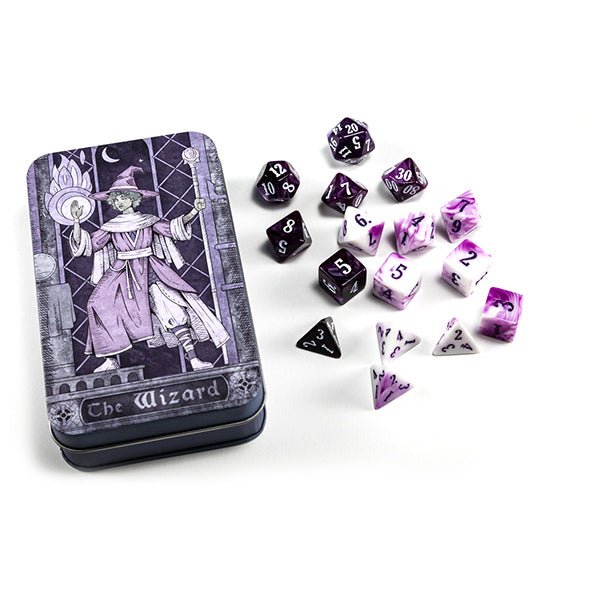 RPG Class Dice Wizard Set Tin (16 Dice) - Beadle & Grimm's Pandemonium Warehouse - 1