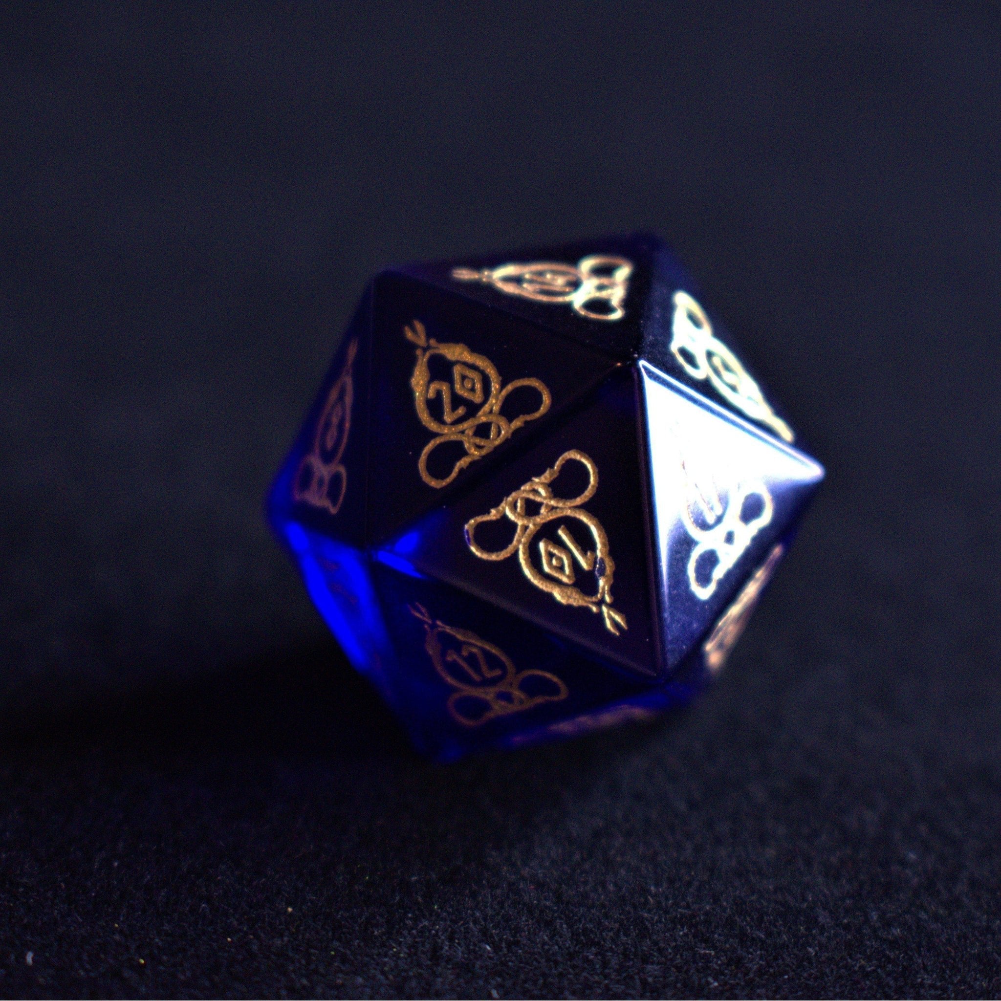 Serpent of Midgard Blue Glass Dice Set - Misty Mountain Gaming - 10