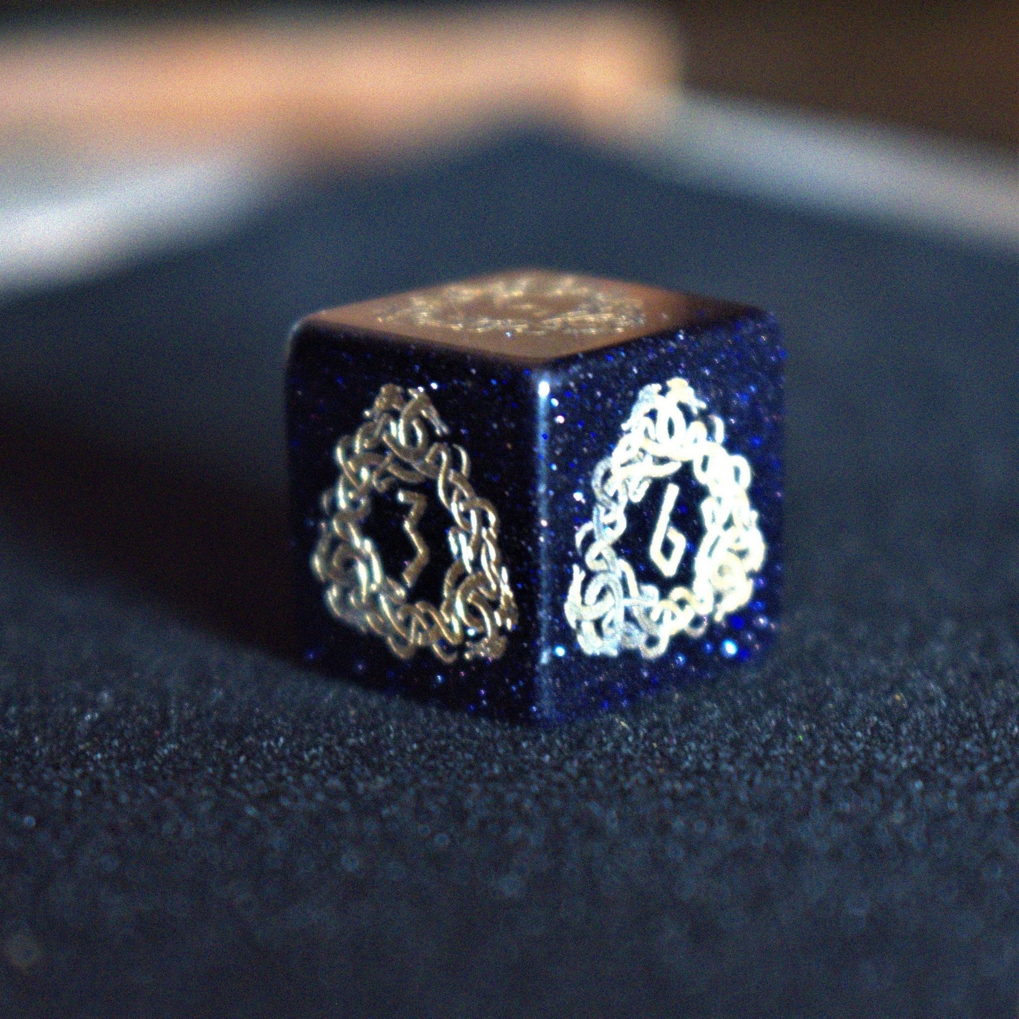 Serpent of Midgard Blue Sandstone Dice Set - Misty Mountain Gaming - 10