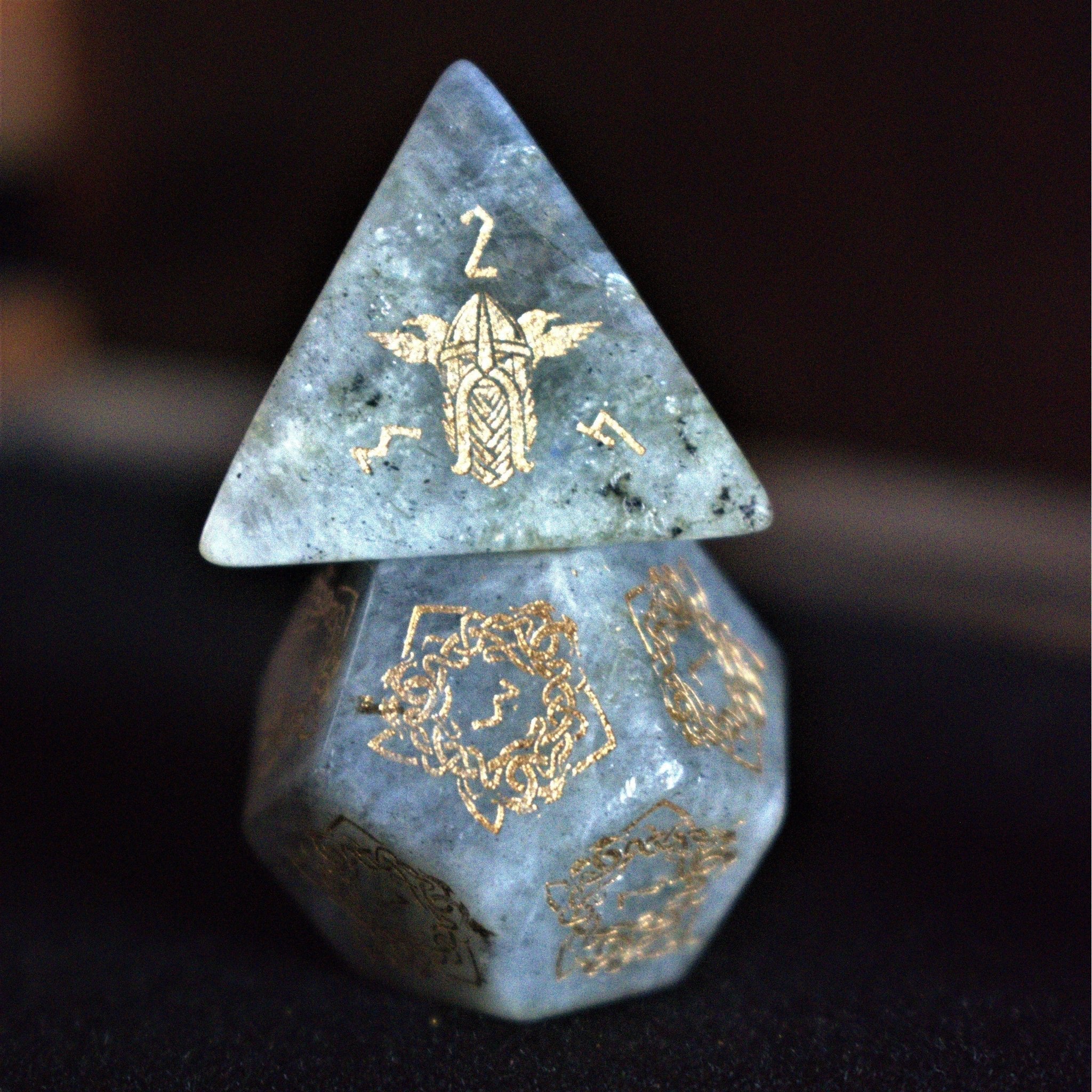 Serpent of Midgard Labradorite "Moonstone" Dice Set - Misty Mountain Gaming - 3