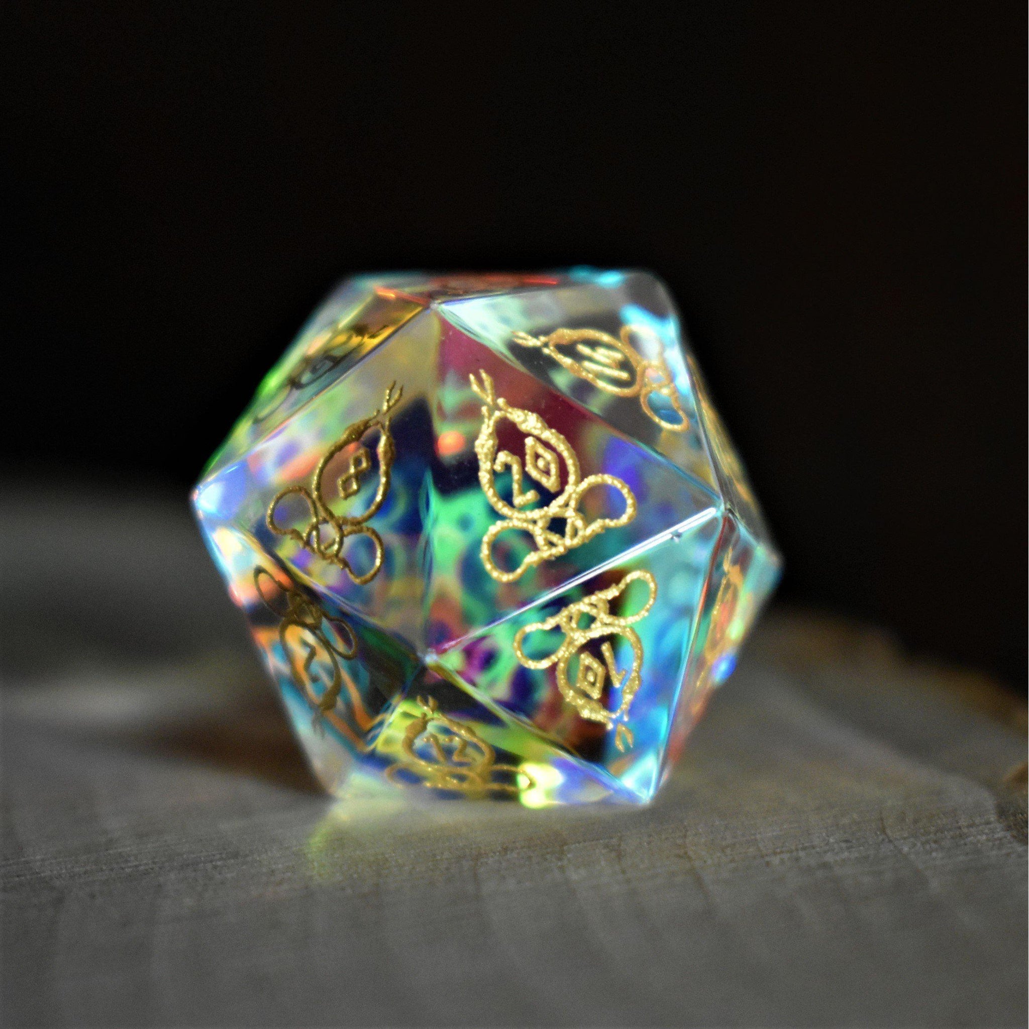 Serpent of Midgard Prism Glass Dice Set - Misty Mountain Gaming - 6