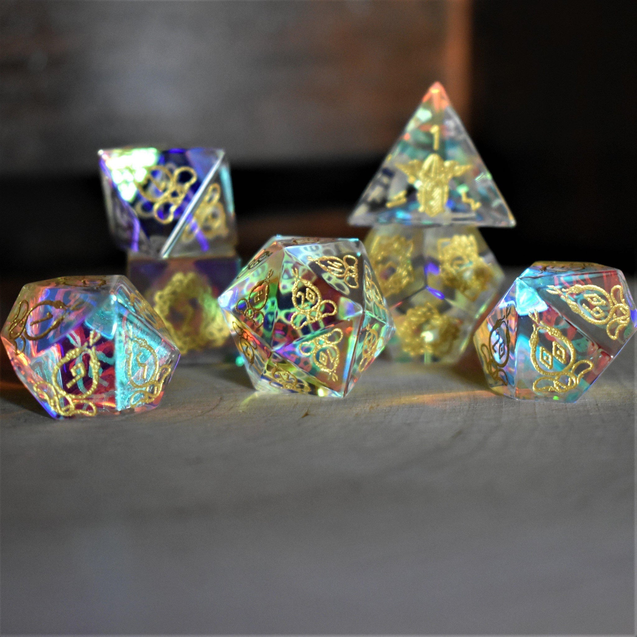 Serpent of Midgard Prism Glass Dice Set - Misty Mountain Gaming - 4